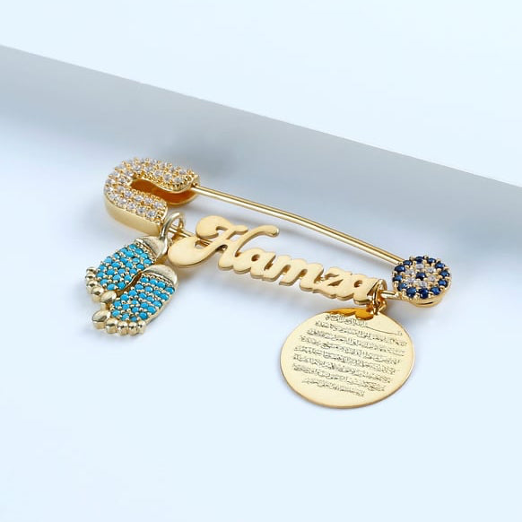 DUALI İSİMLİ NAZAR İĞNESİ | 925 GÜMÜŞ