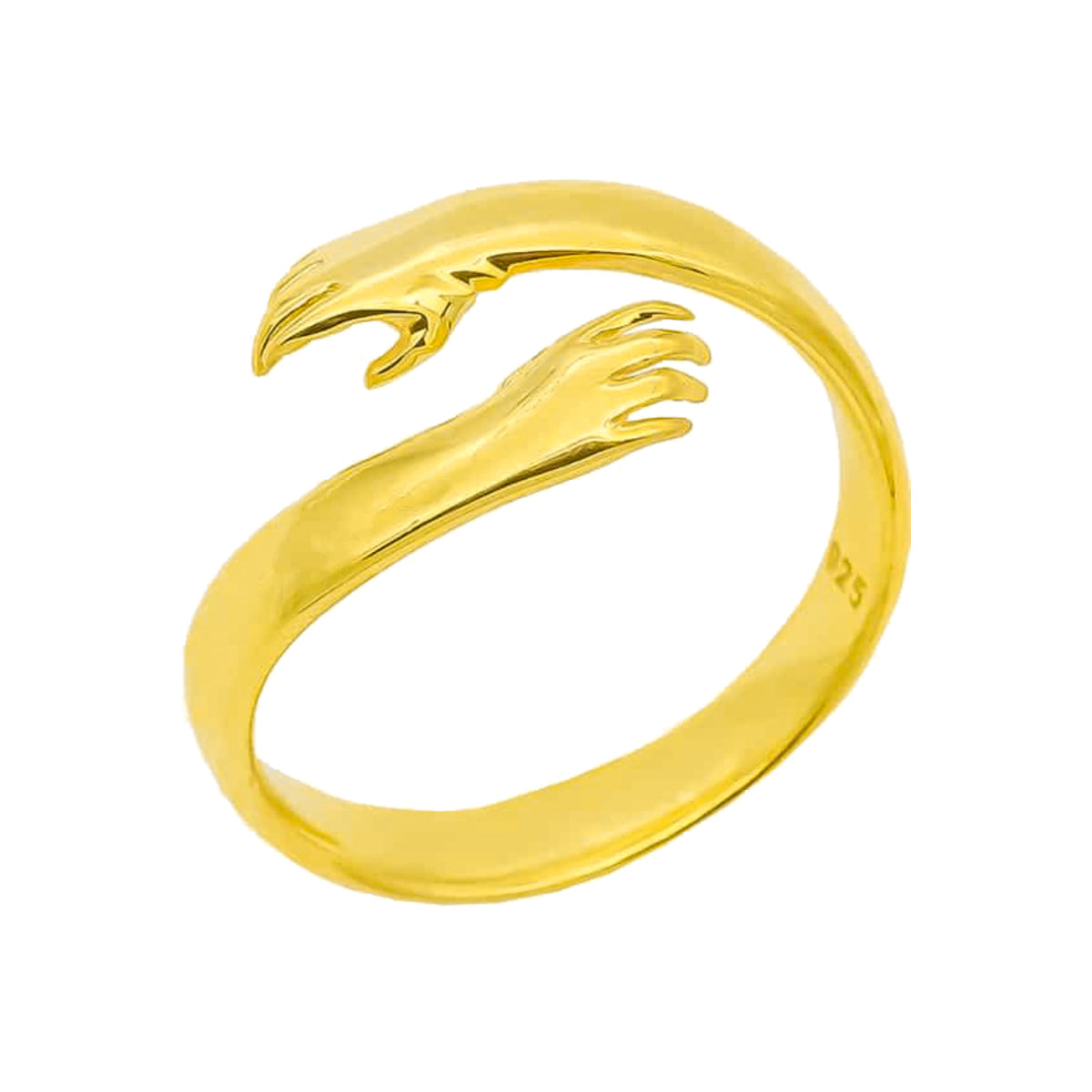 Sarılma Elleri Açık Yüzük | 925 Ayar Gümüş – Jeweliay Jewelry – 1