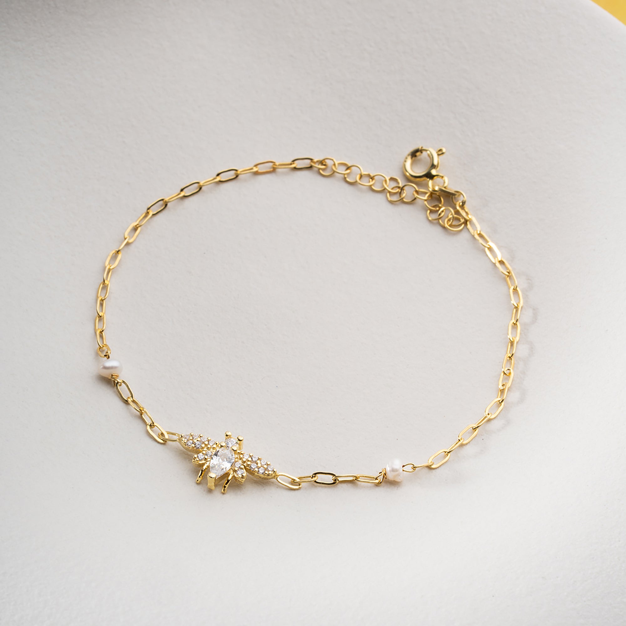 TAŞLI ARI ŞAHMERAN BİLEKLİK | 925 GÜMÜŞ