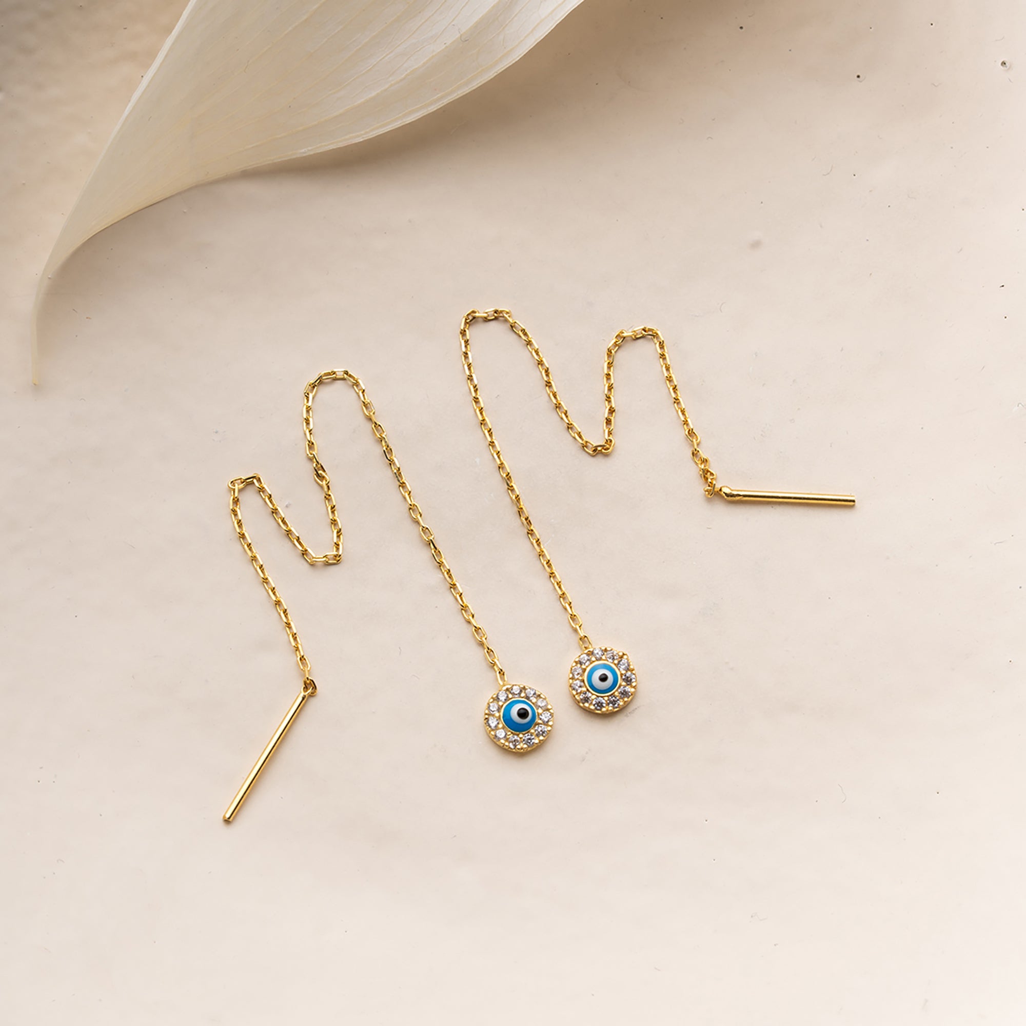 MİNELİ NAZAR KÜPE | 925 GÜMÜŞ