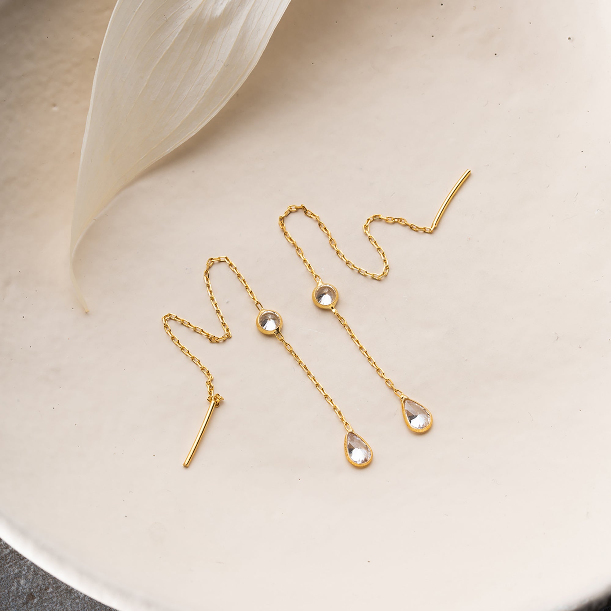 SALLANTILI DAMLA KÜPE | 925 GÜMÜŞ