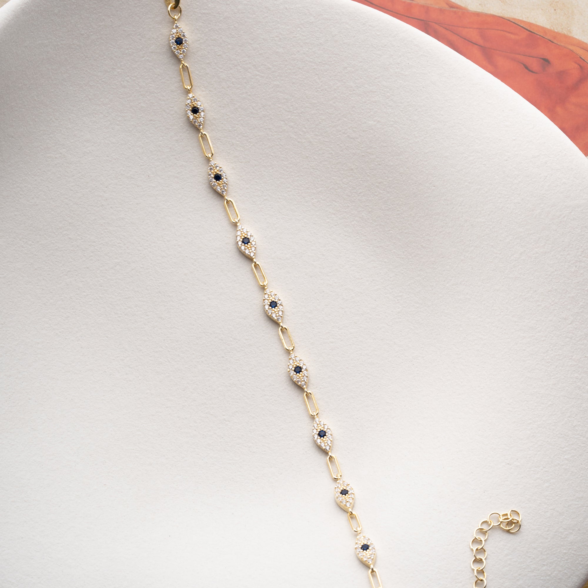 MİNİ MAVİ GÖZ BİLEKLİK | 925 GÜMÜŞ