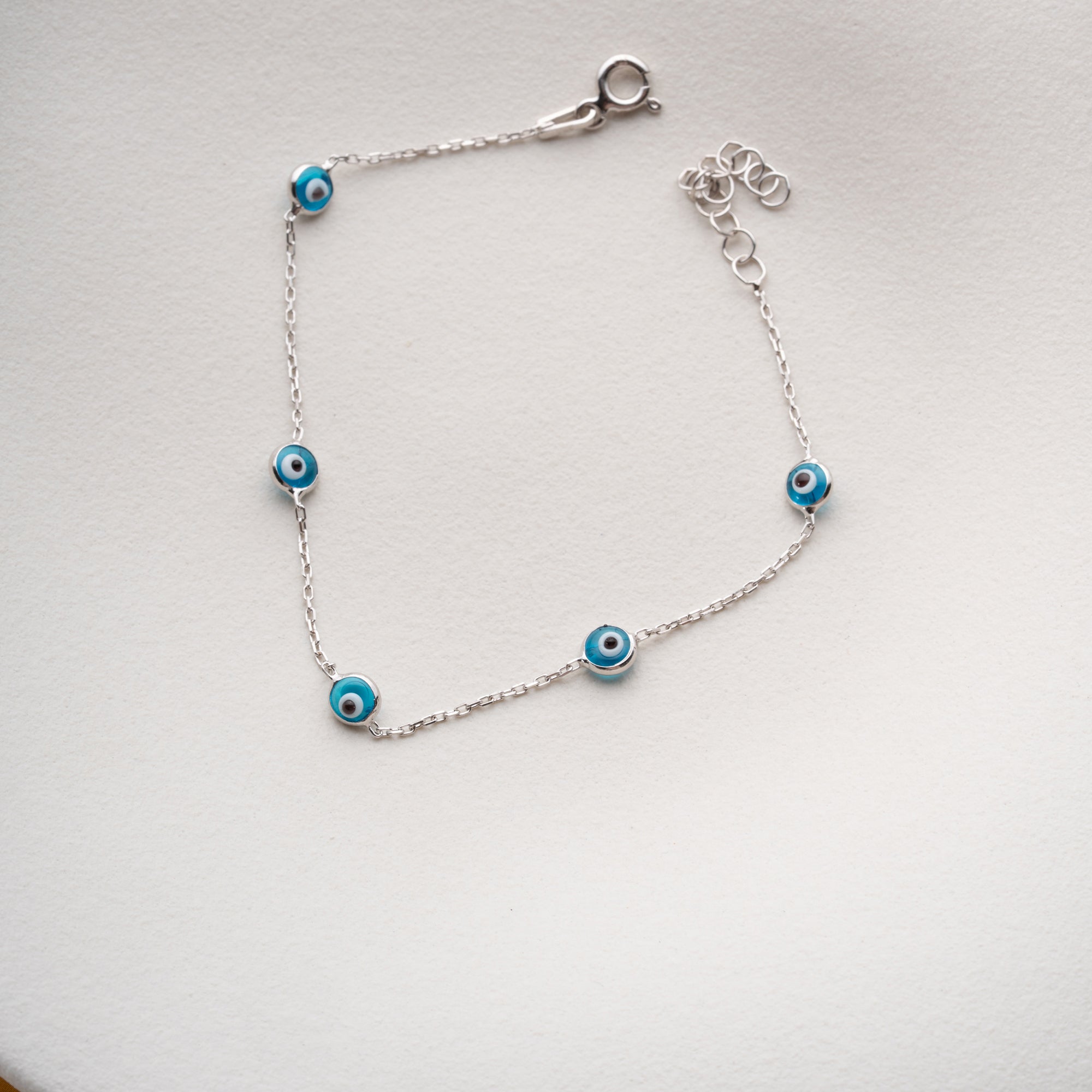 MİNİMAL ÇOKLU NAZAR BİLEKLİK | 925 GÜMÜŞ