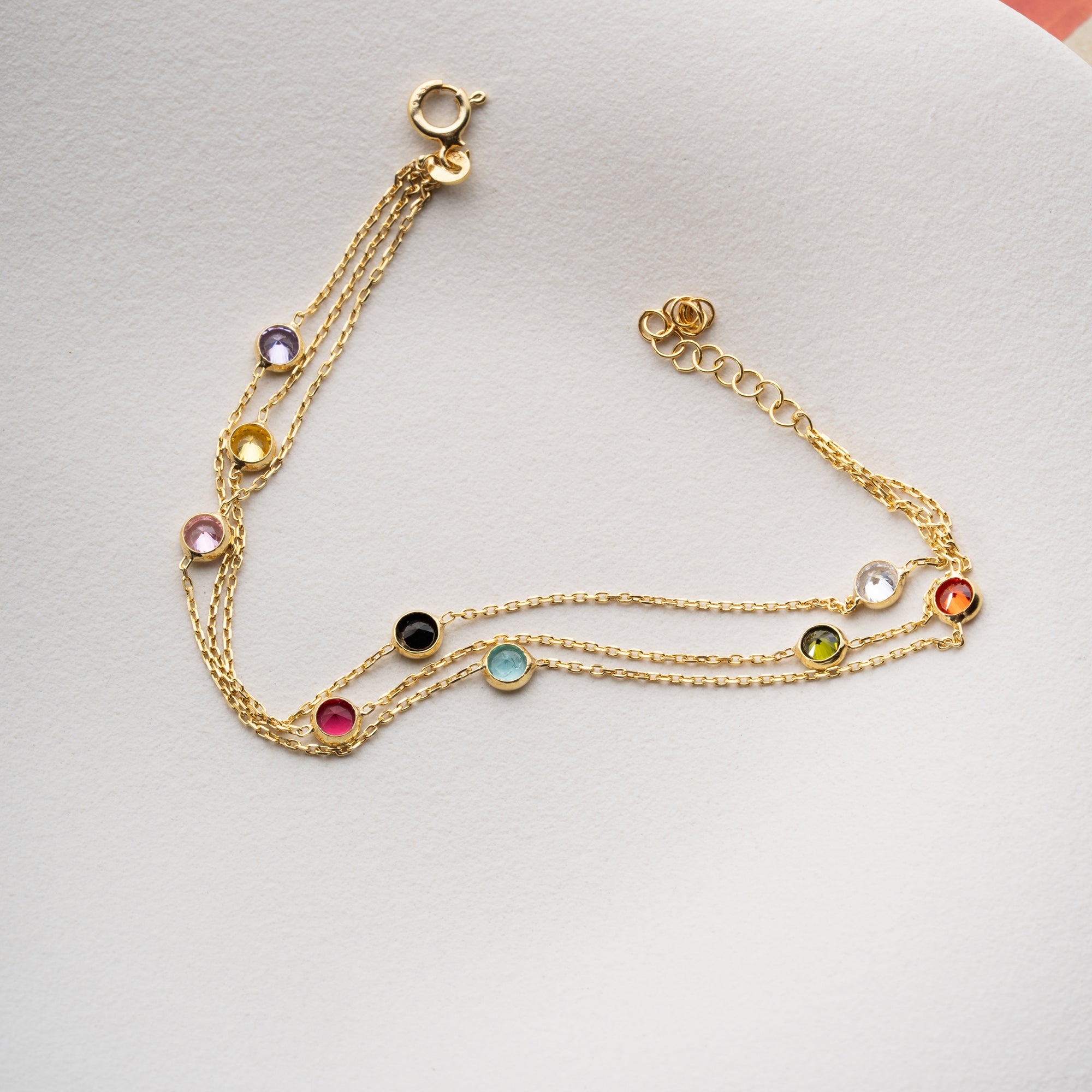 3'LÜ MİX TAŞ BİLEKLİK | 925 GÜMÜŞ