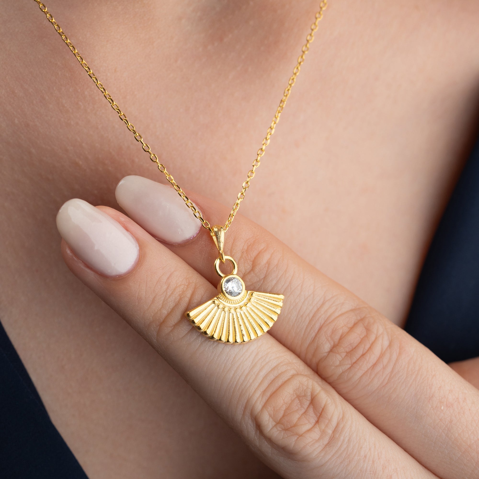 ZİRKON TAŞLI ŞEMSİYE KOLYE | 925 GÜMÜŞ