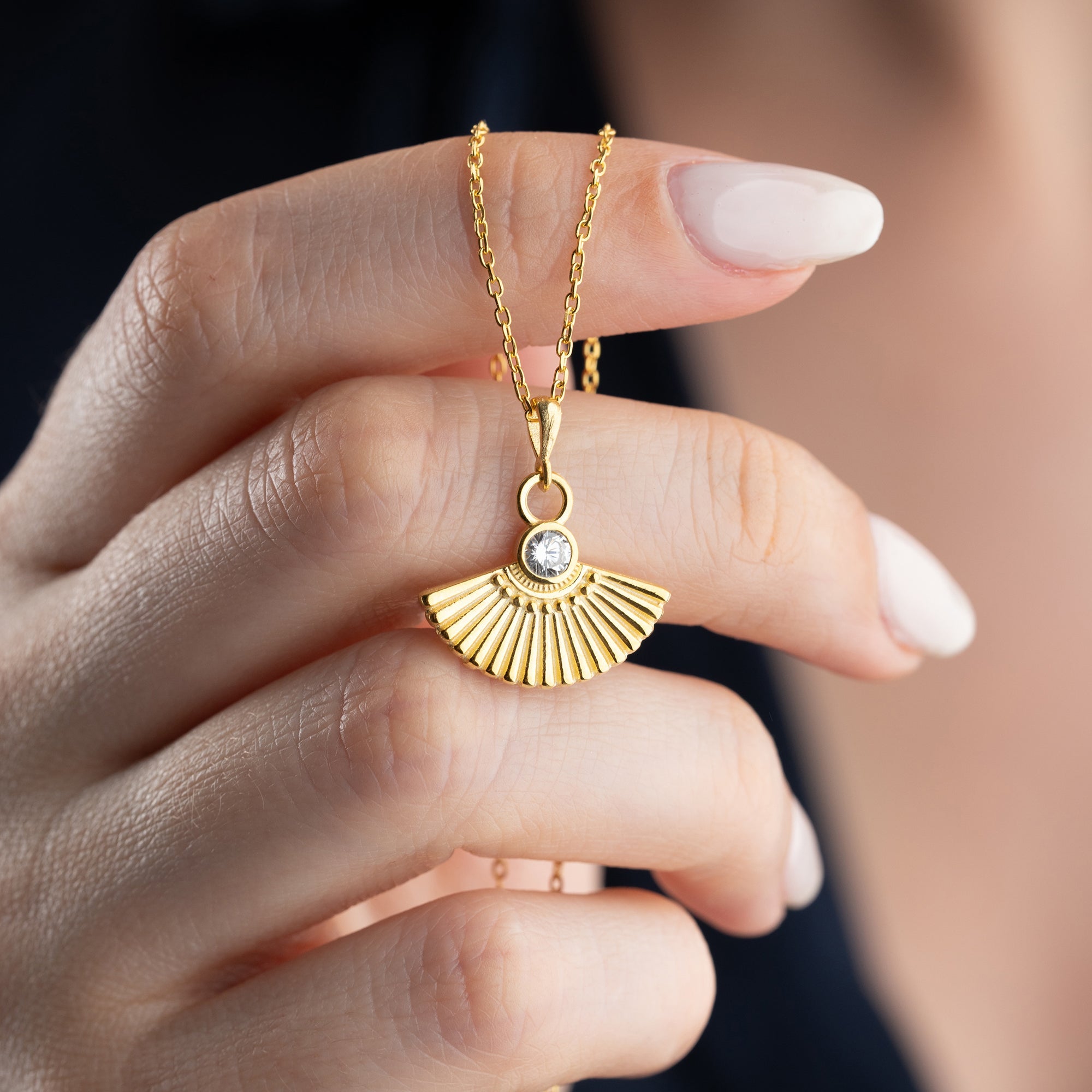 ZİRKON TAŞLI ŞEMSİYE KOLYE | 925 GÜMÜŞ