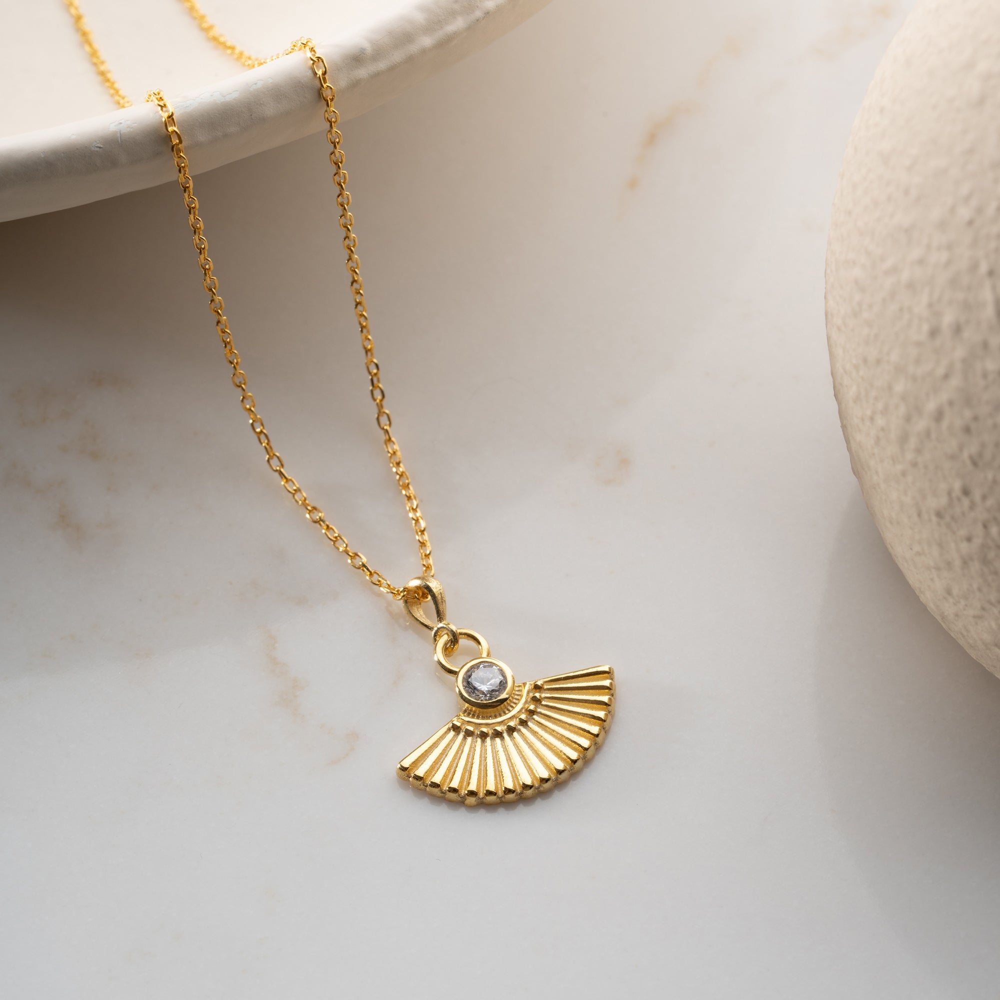 ZİRKON TAŞLI ŞEMSİYE KOLYE | 925 GÜMÜŞ