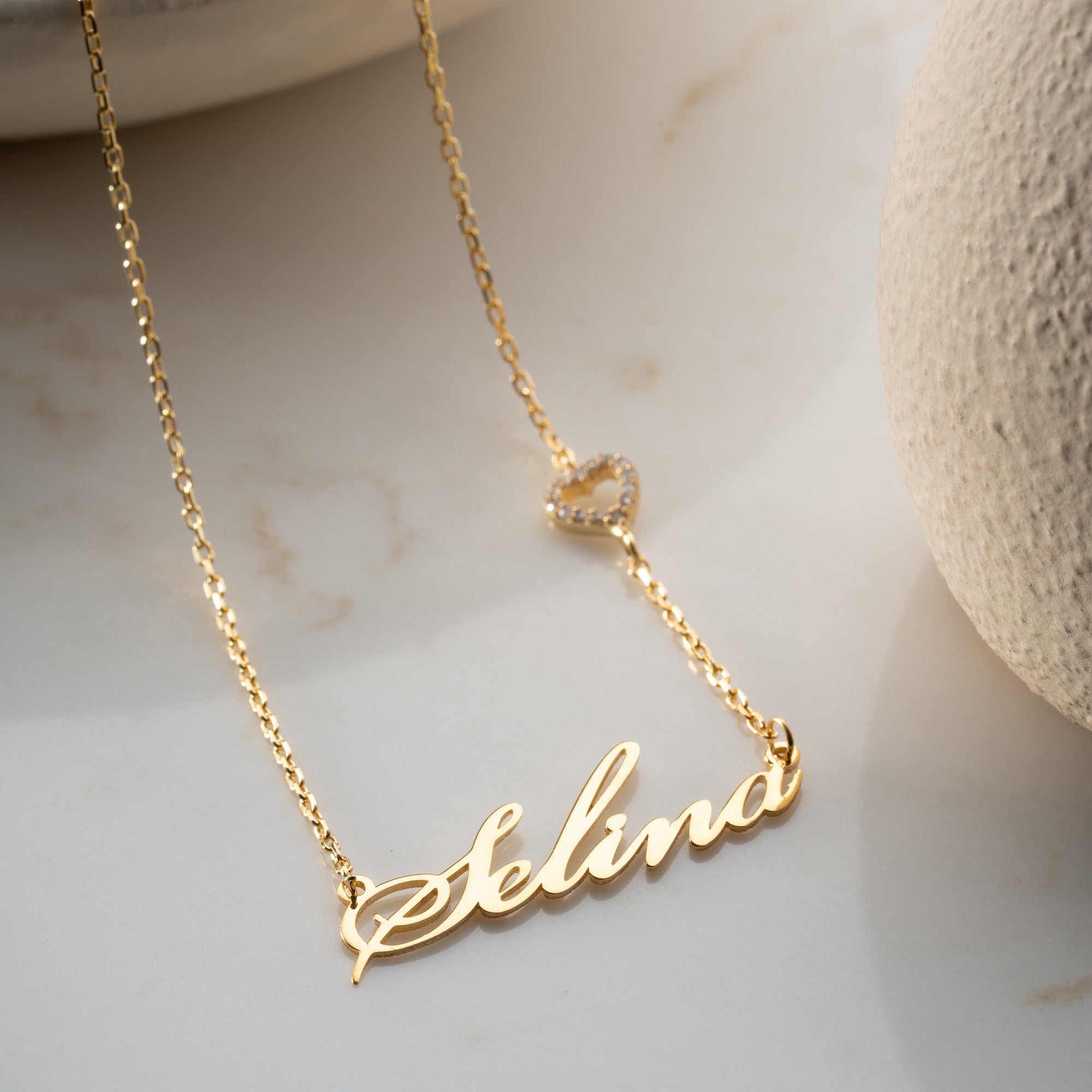 KALP SEMBOLLÜ İSİM KOLYE | 925 GÜMÜŞ