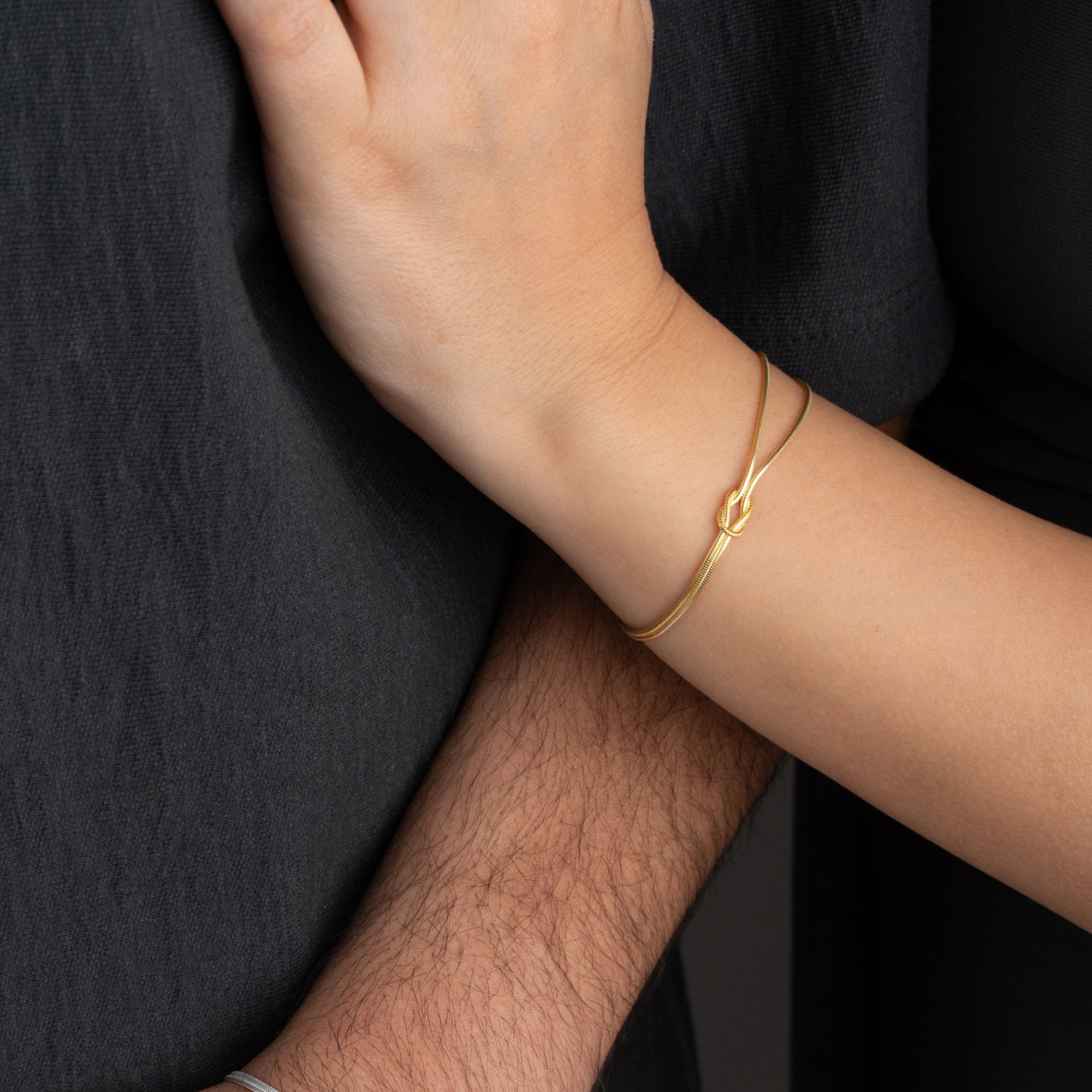 HARFLİ DÜĞÜM ÇİFT BİLEKLİĞİ | 925 GÜMÜŞ