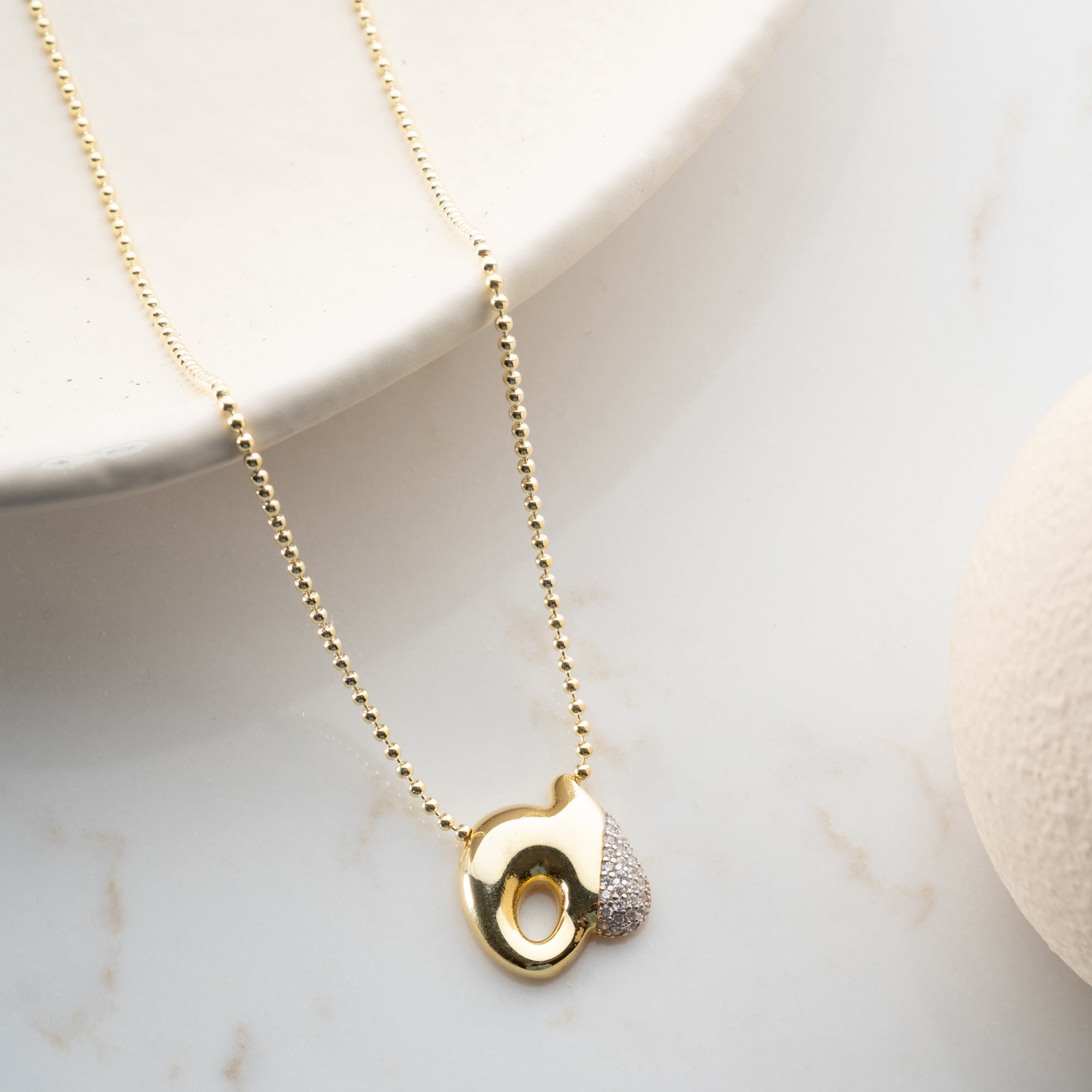 BUBBLE HARF KOLYE | 925 GÜMÜŞ