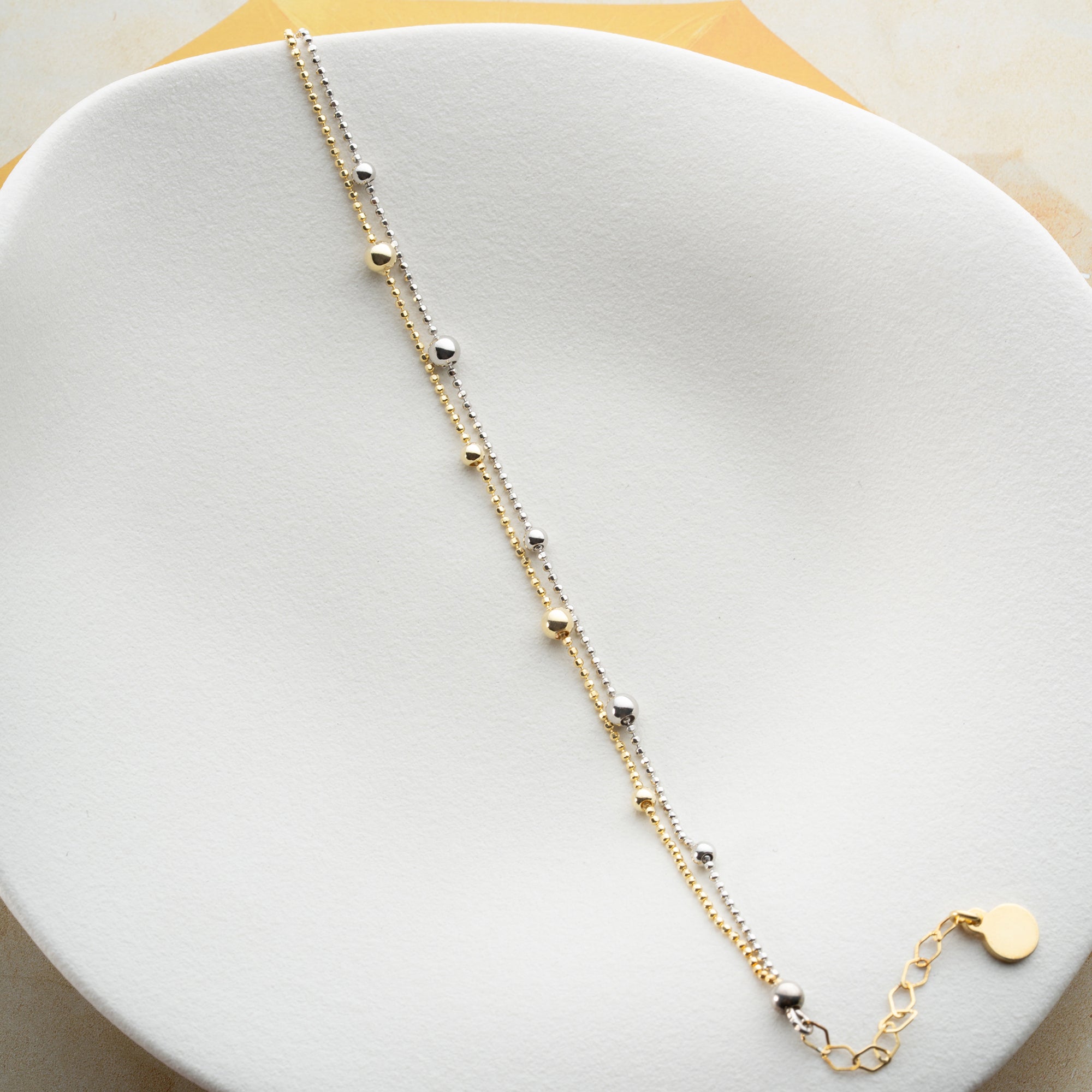 ÇİFT RENK TOP BİLEKLİK | 925 GÜMÜŞ