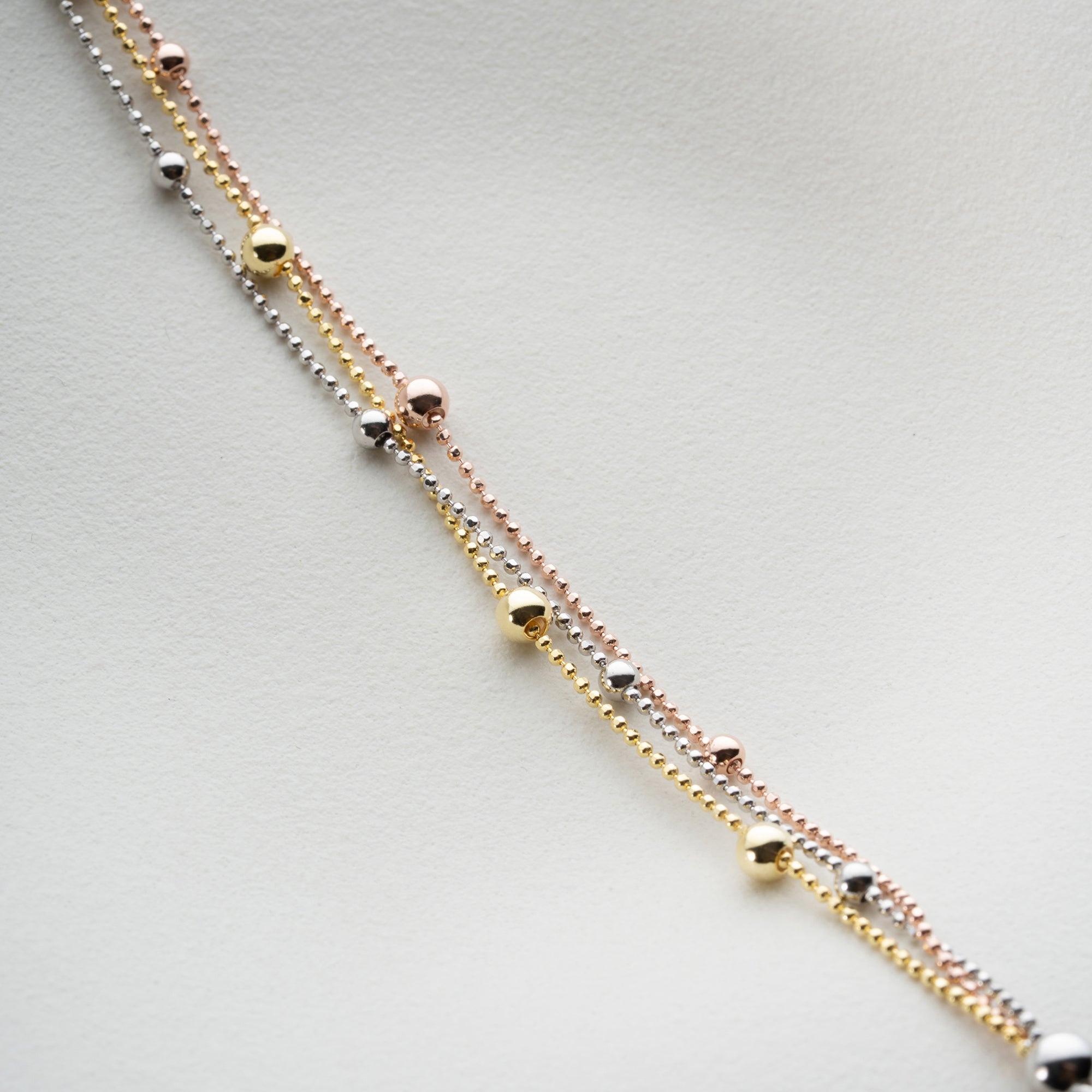 ÜÇ RENK TOP BİLEKLİK | 925 GÜMÜŞ