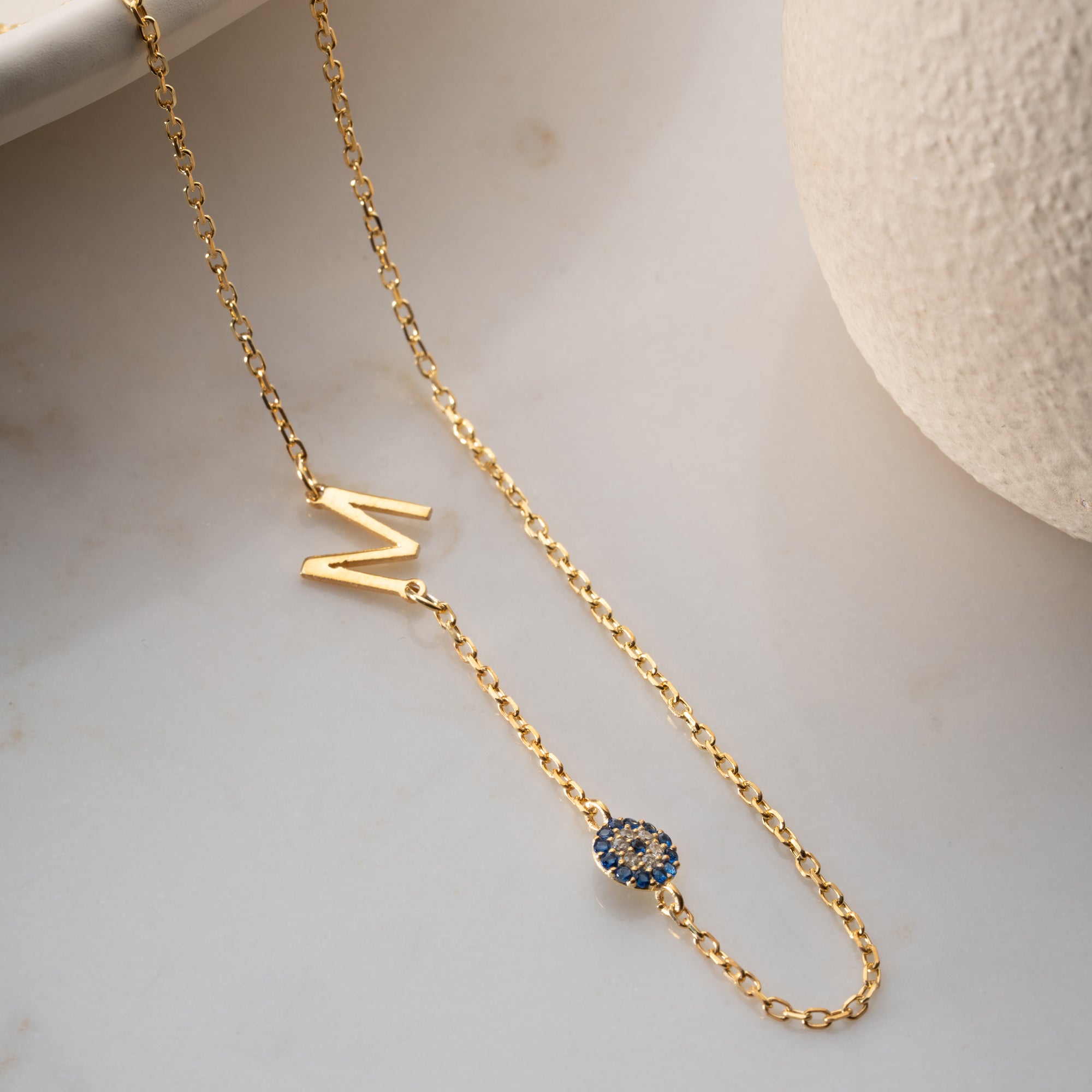 HARF X NAZAR KOLYE | 925 GÜMÜŞ