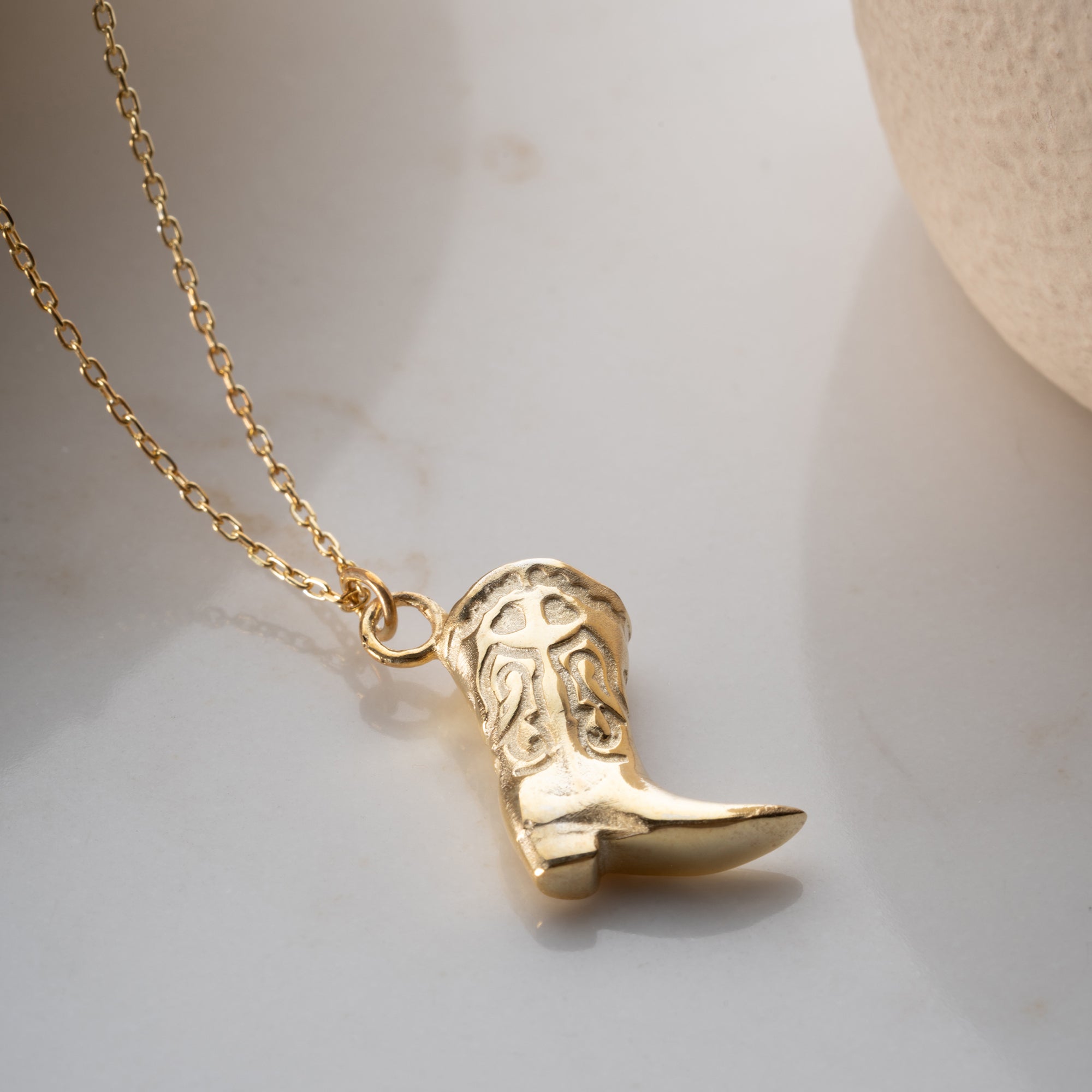 KOVBOY ÇİZME KOLYE | 925 GÜMÜŞ