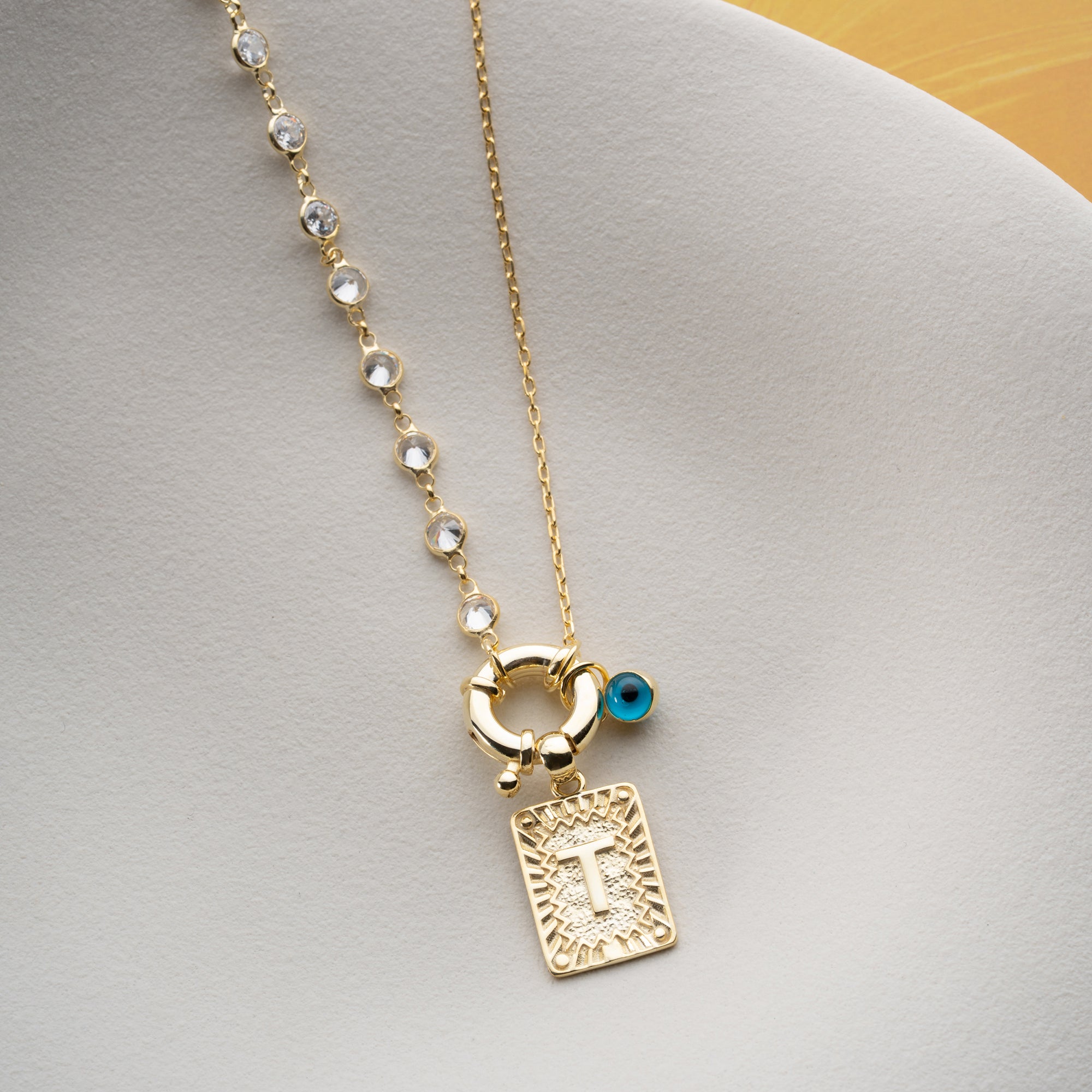 DUO VINTAGE HARF KOLYE | 925 GÜMÜŞ