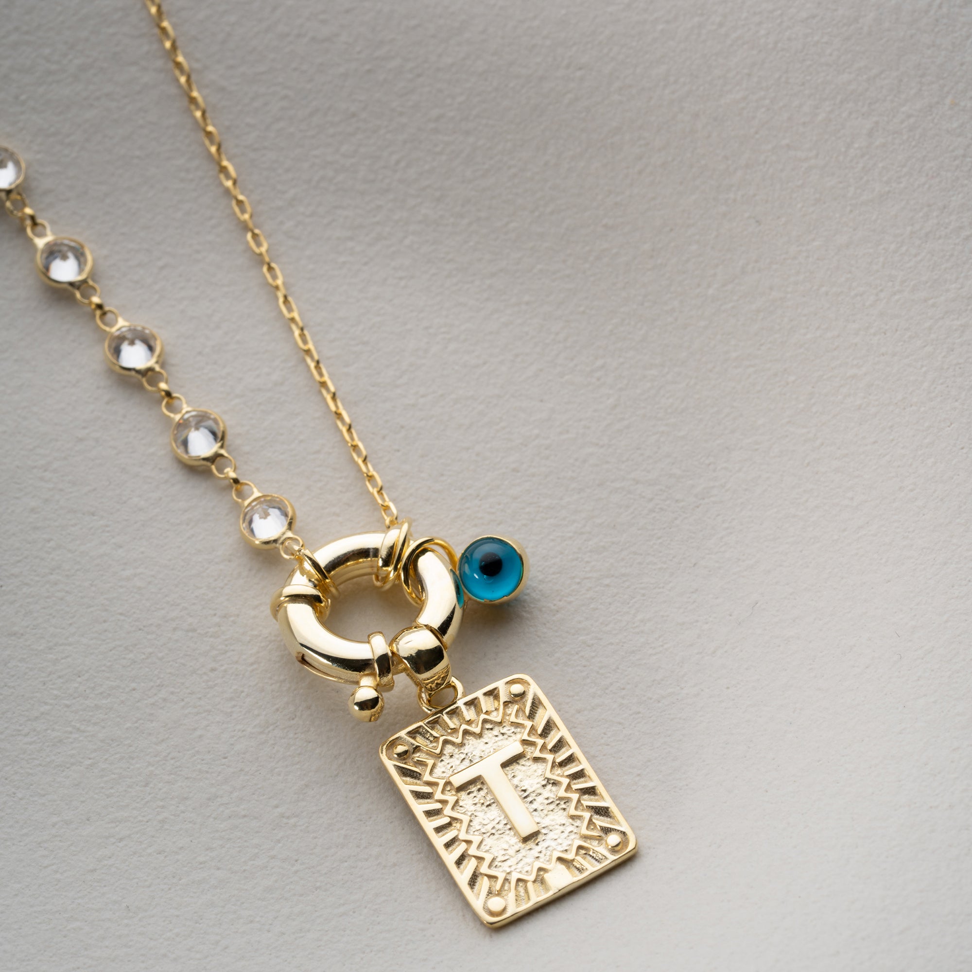 DUO VINTAGE HARF KOLYE | 925 GÜMÜŞ