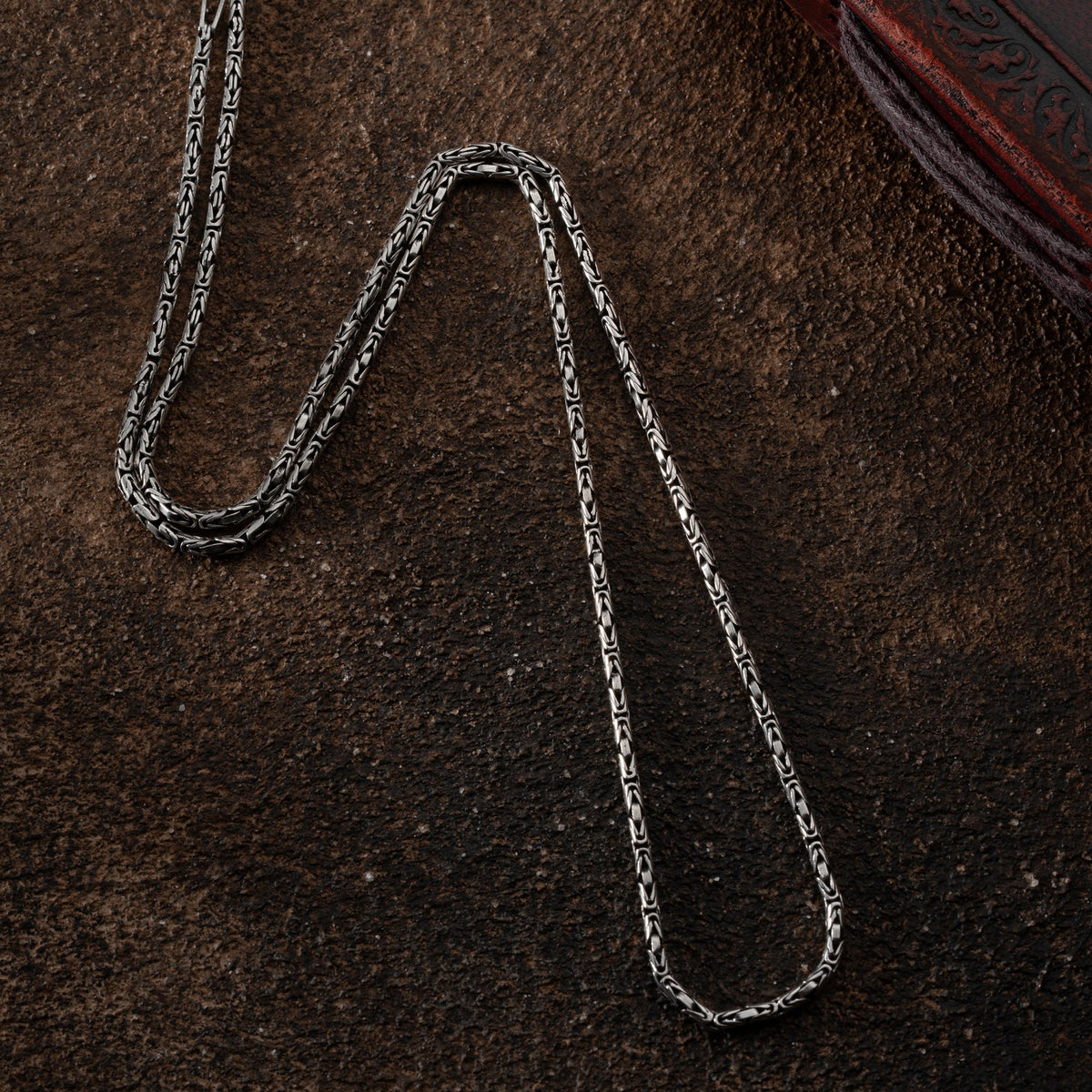 OVAL KÖNIGSKETTE 2MM HALSKETTE, 925 ayar gümüş