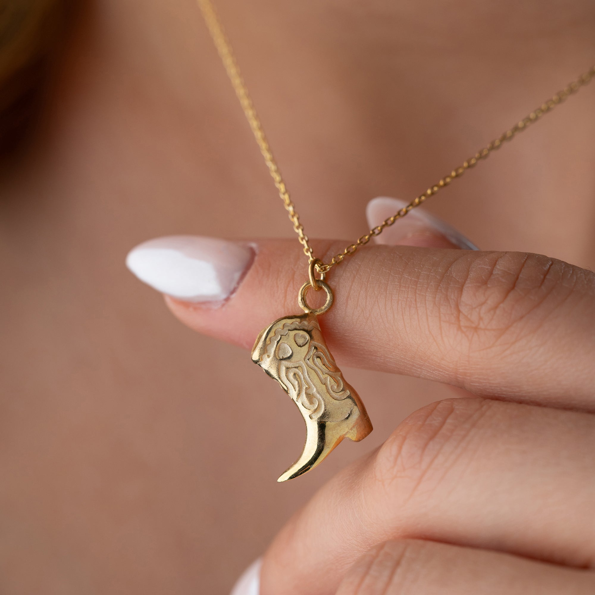 KOVBOY ÇİZME KOLYE | 925 GÜMÜŞ