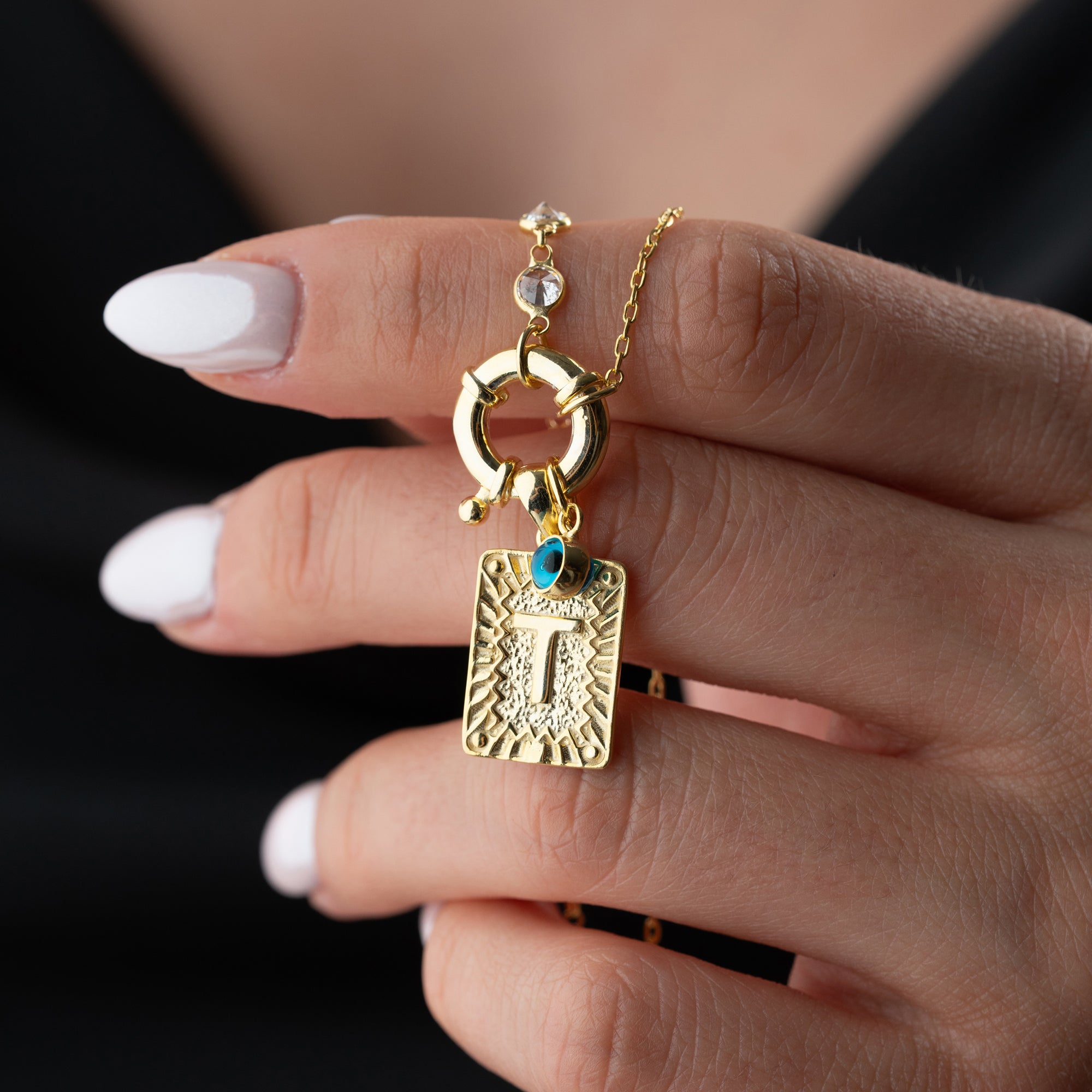 DUO VINTAGE HARF KOLYE | 925 GÜMÜŞ