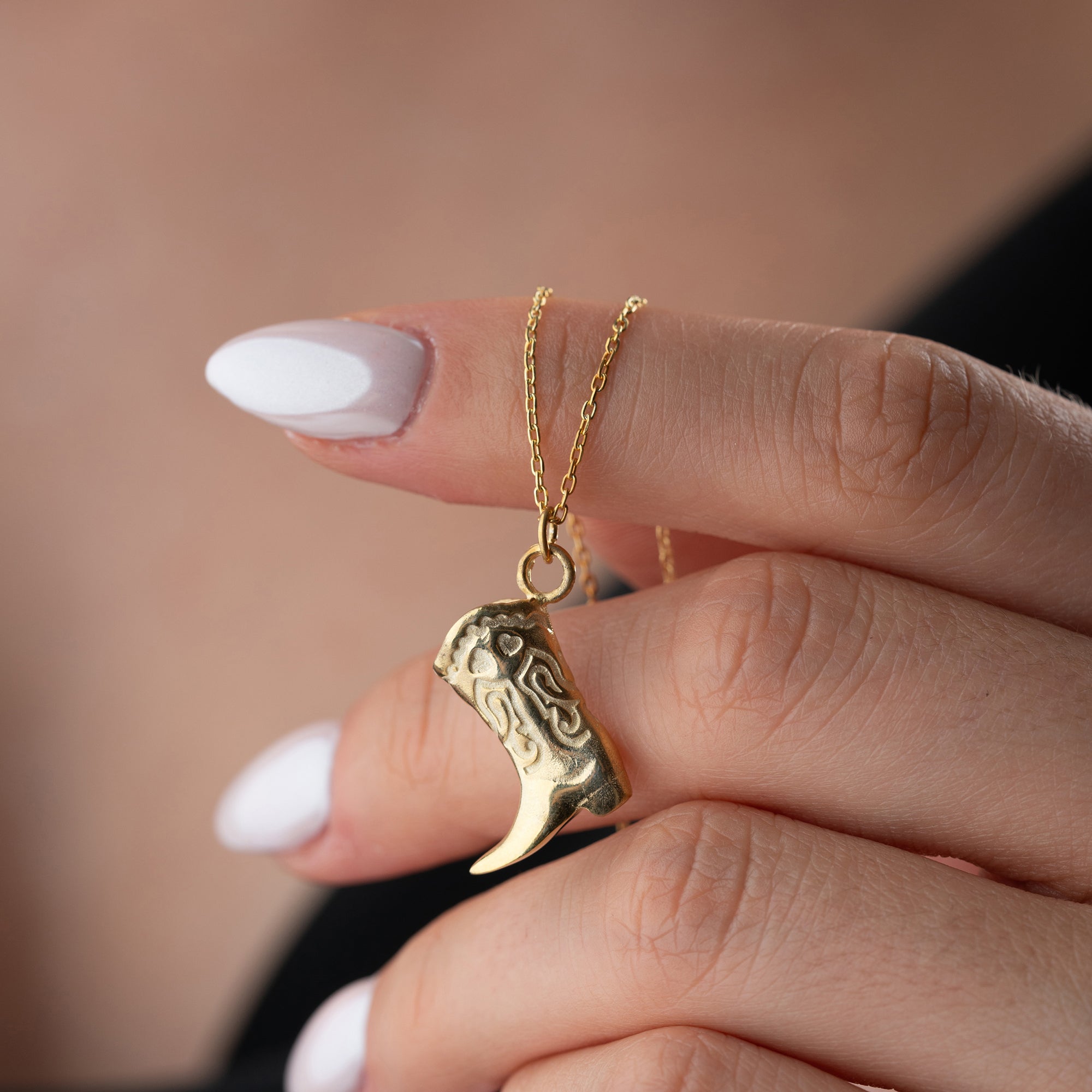 KOVBOY ÇİZME KOLYE | 925 GÜMÜŞ