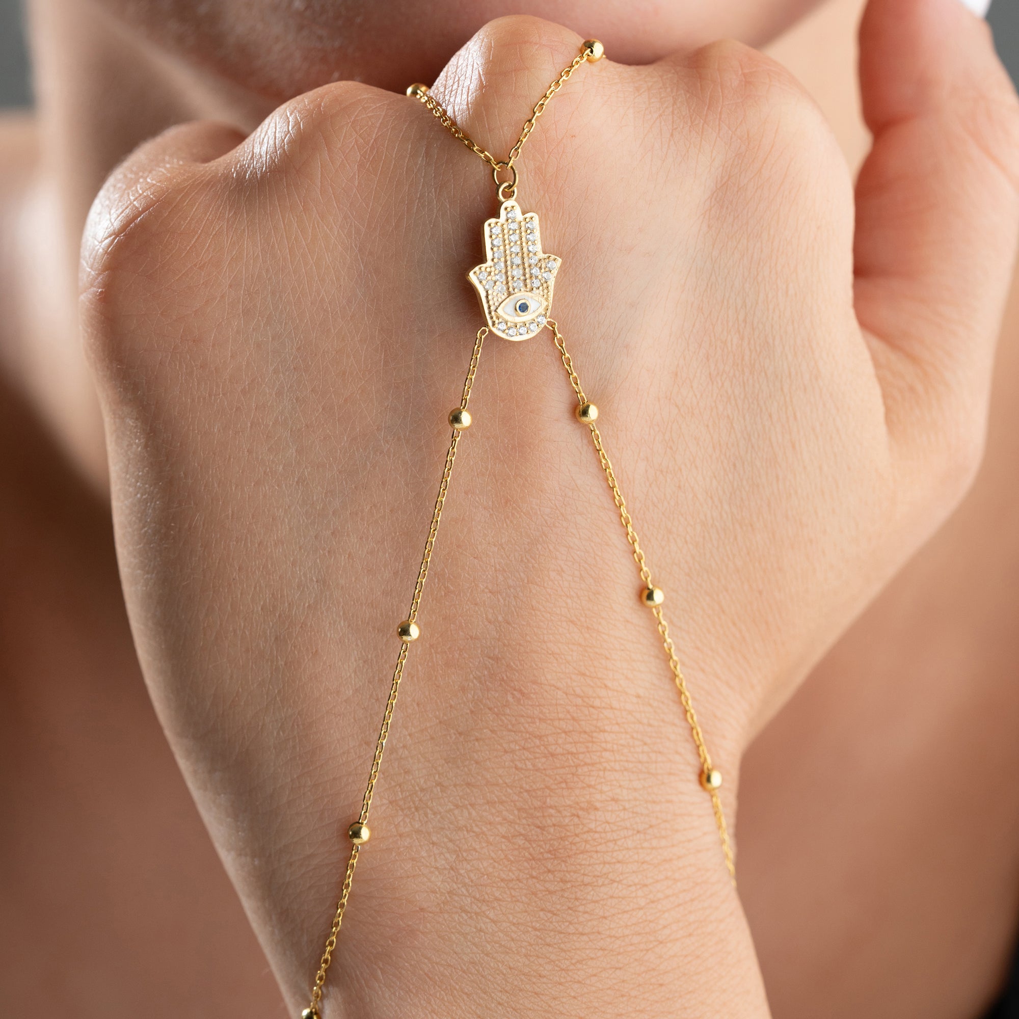 MİNELİ HAMSA ŞAHMERAN | 925 GÜMÜŞ