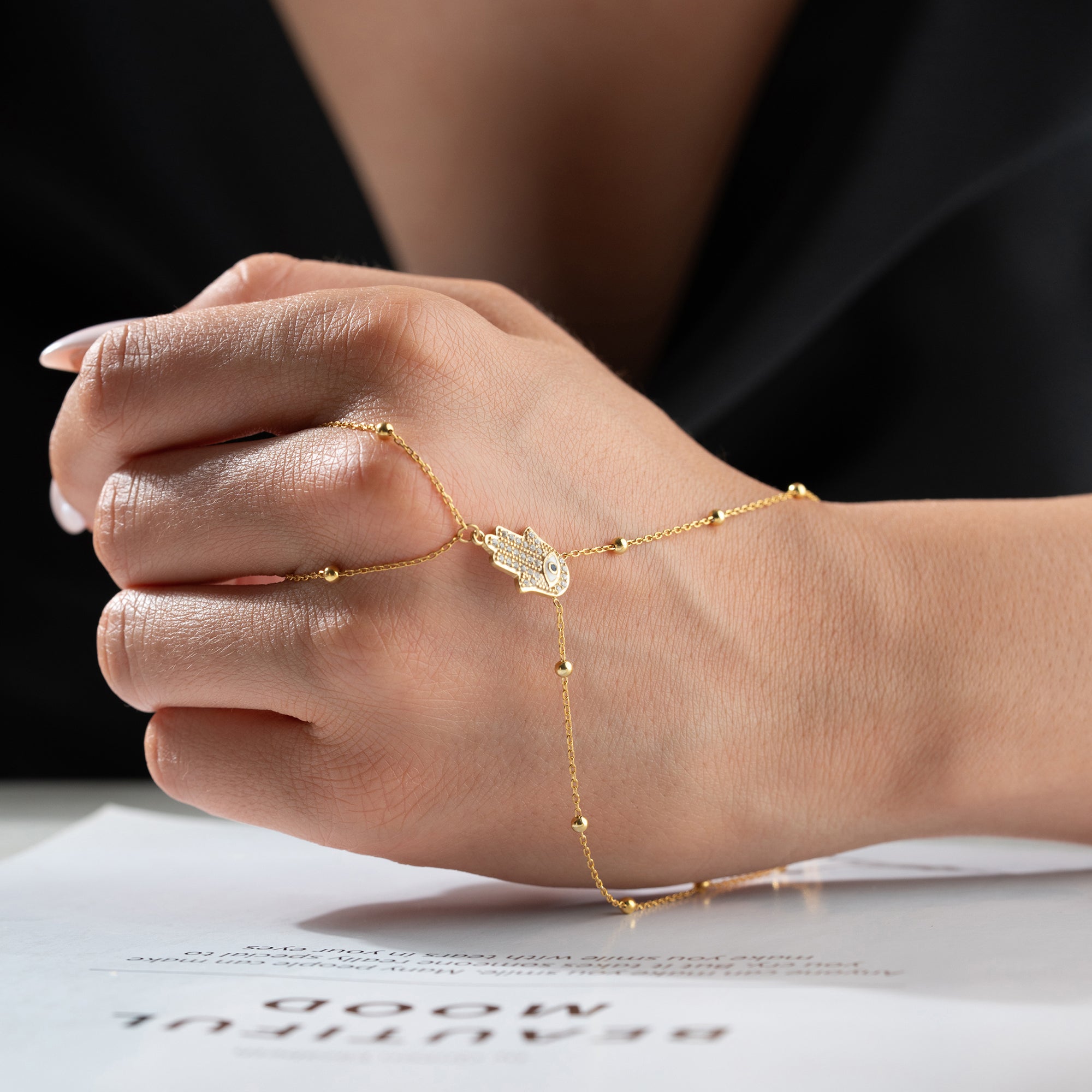 MİNELİ HAMSA ŞAHMERAN | 925 GÜMÜŞ