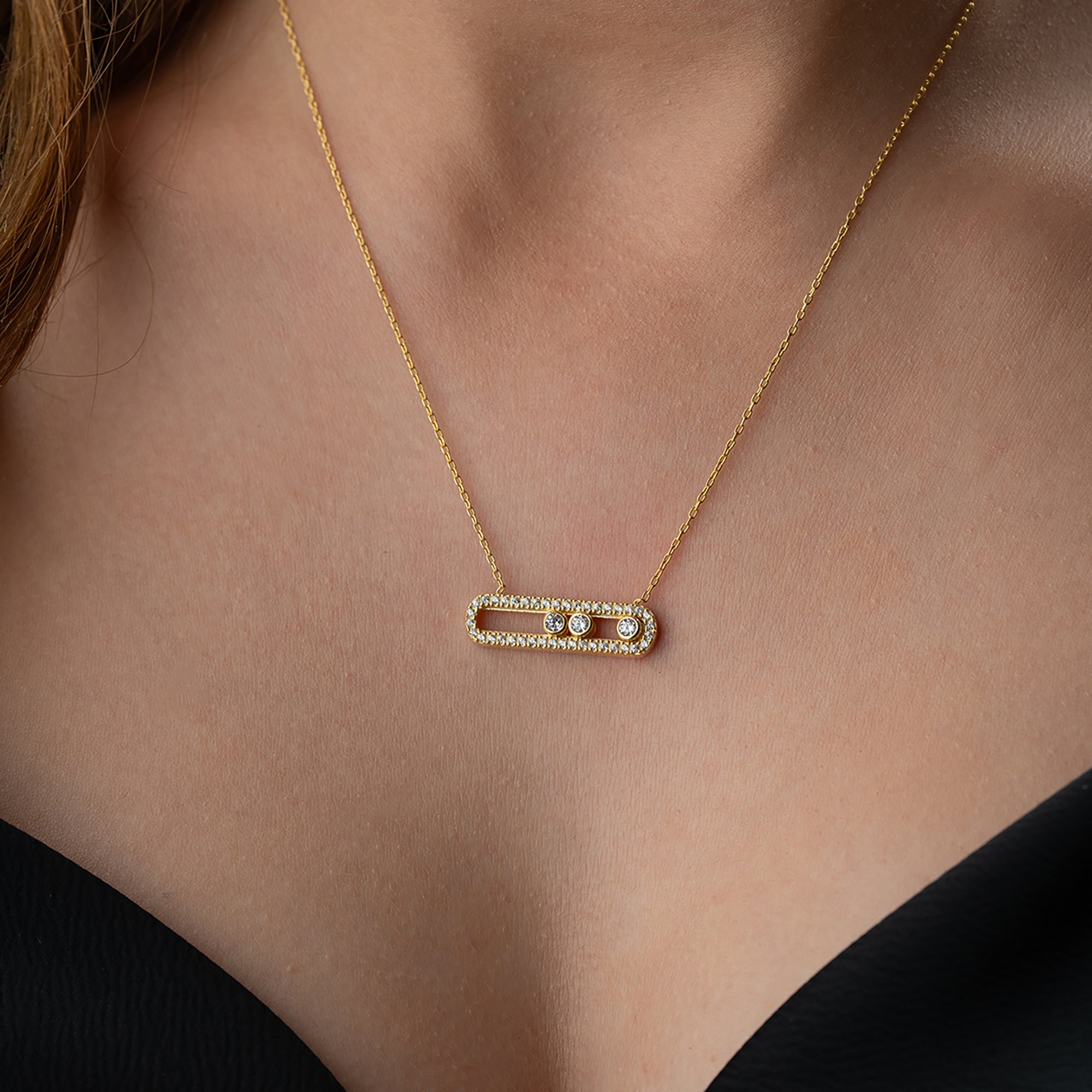 LUMİNA TAŞLI KOLYE | 925 GÜMÜŞ