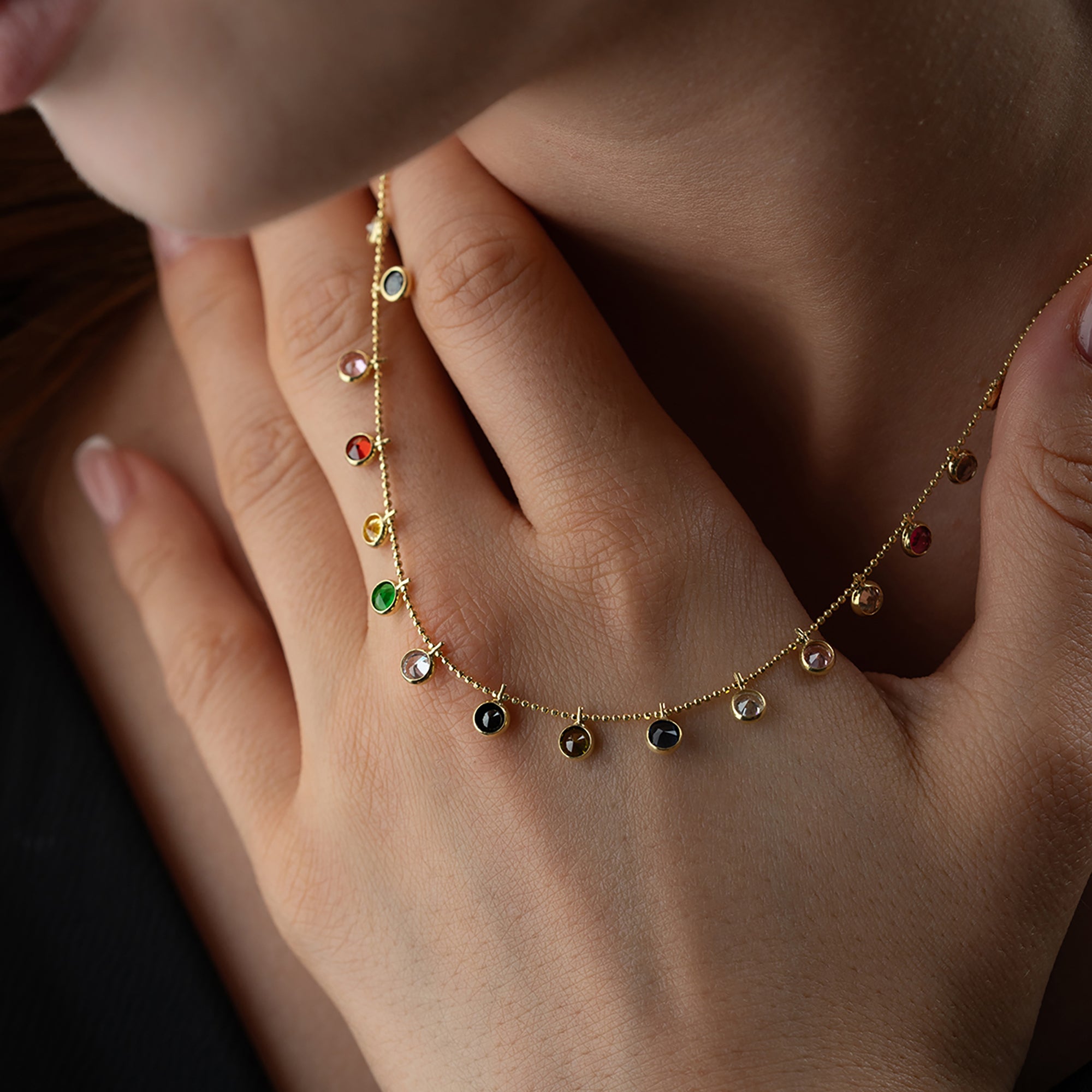 RENKLİ SİRİUS KOLYE | 925 GÜMÜŞ