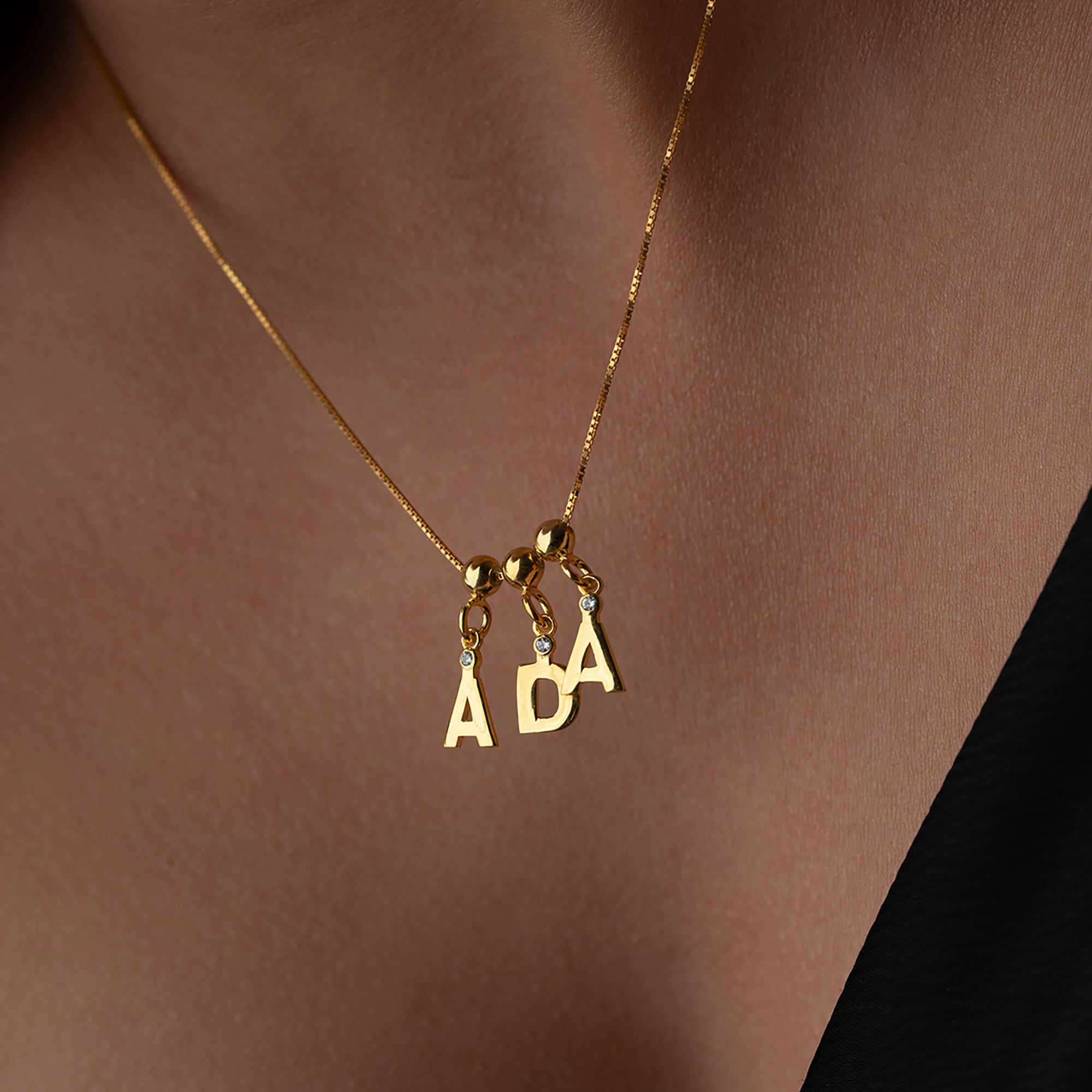 TAŞLI MİNİ İSİM KOLYE | 925 GÜMÜŞ