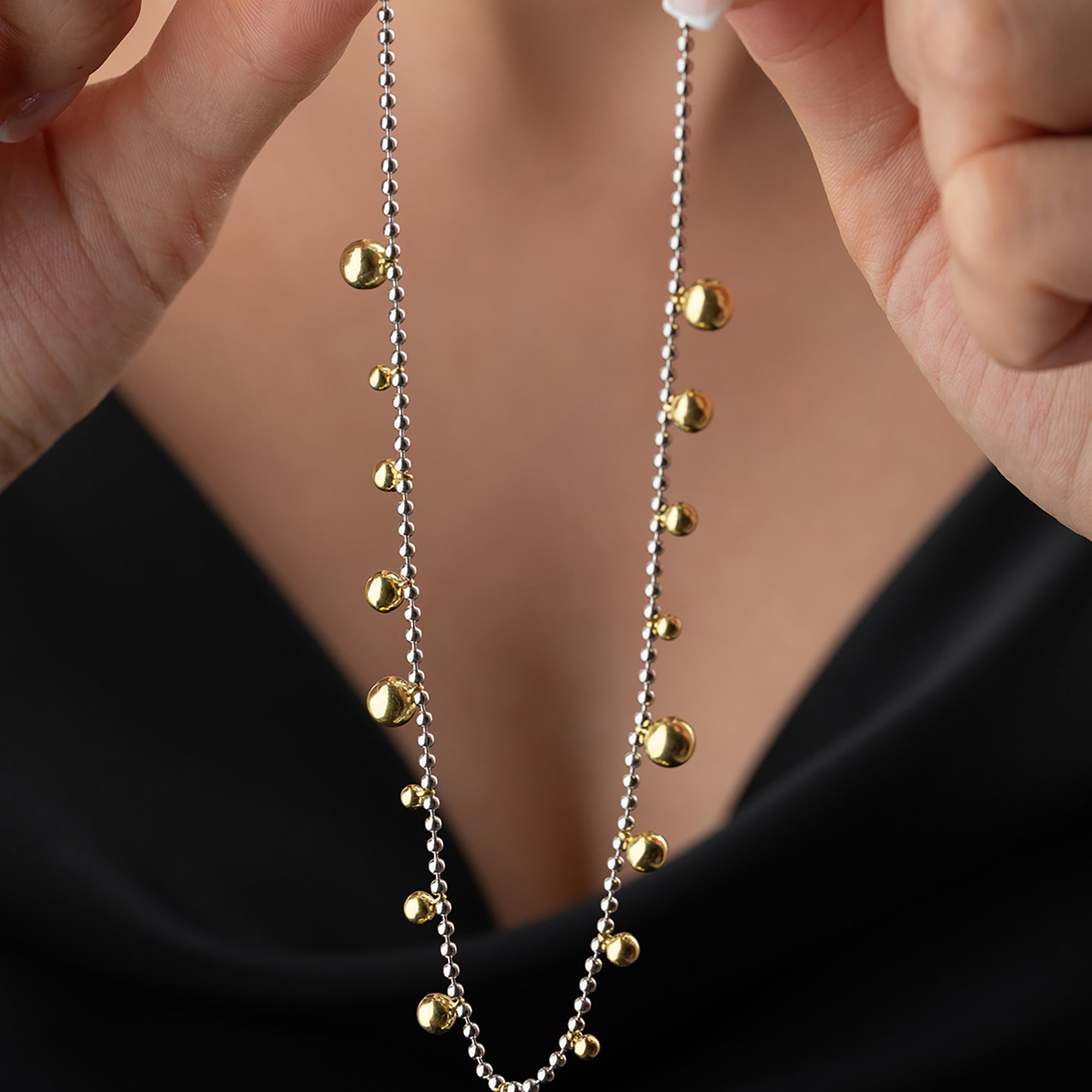 ÇOKLU KÜRE KOLYE | 925 GÜMÜŞ