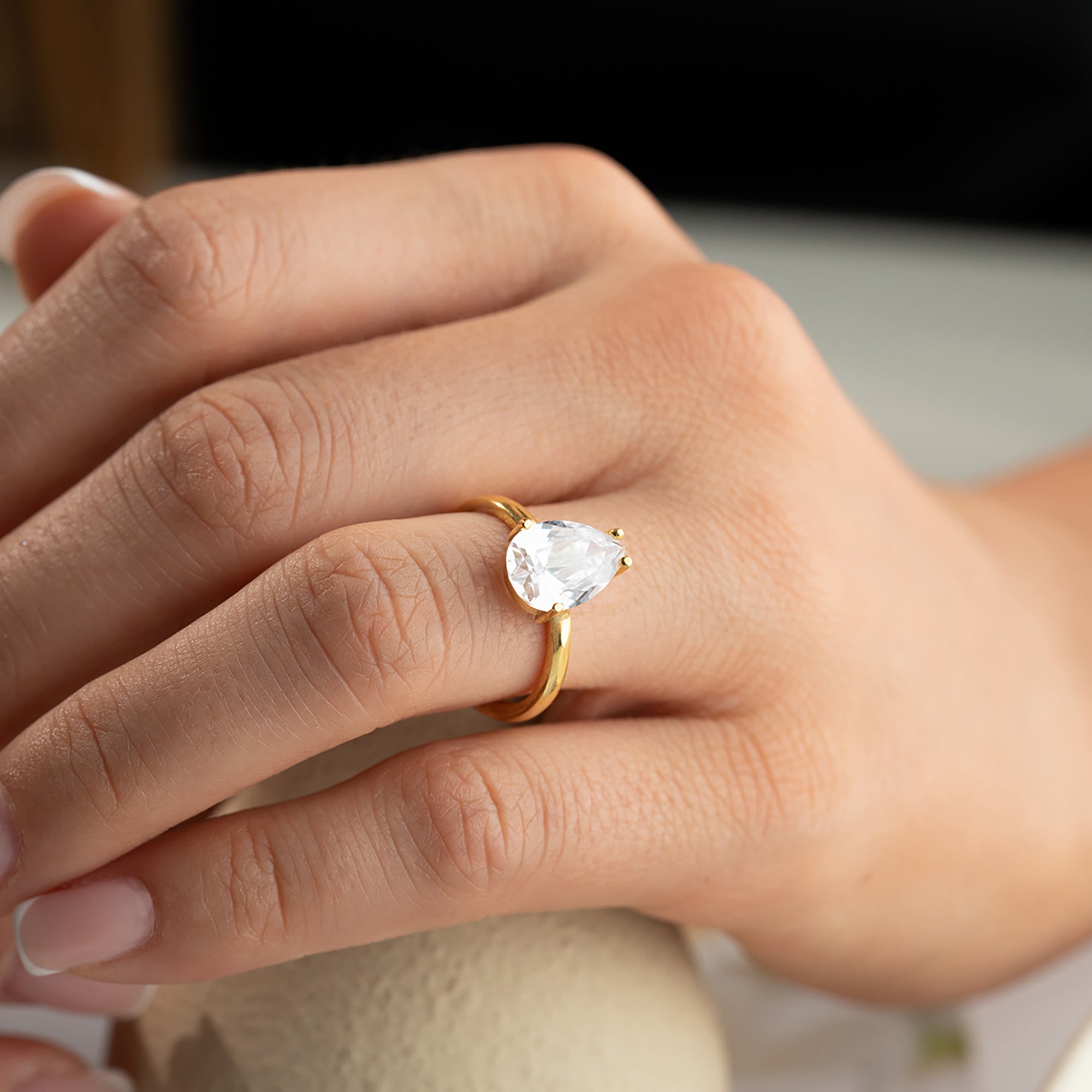 DAMLA TEK TAŞ YÜZÜK | 925 GÜMÜŞ