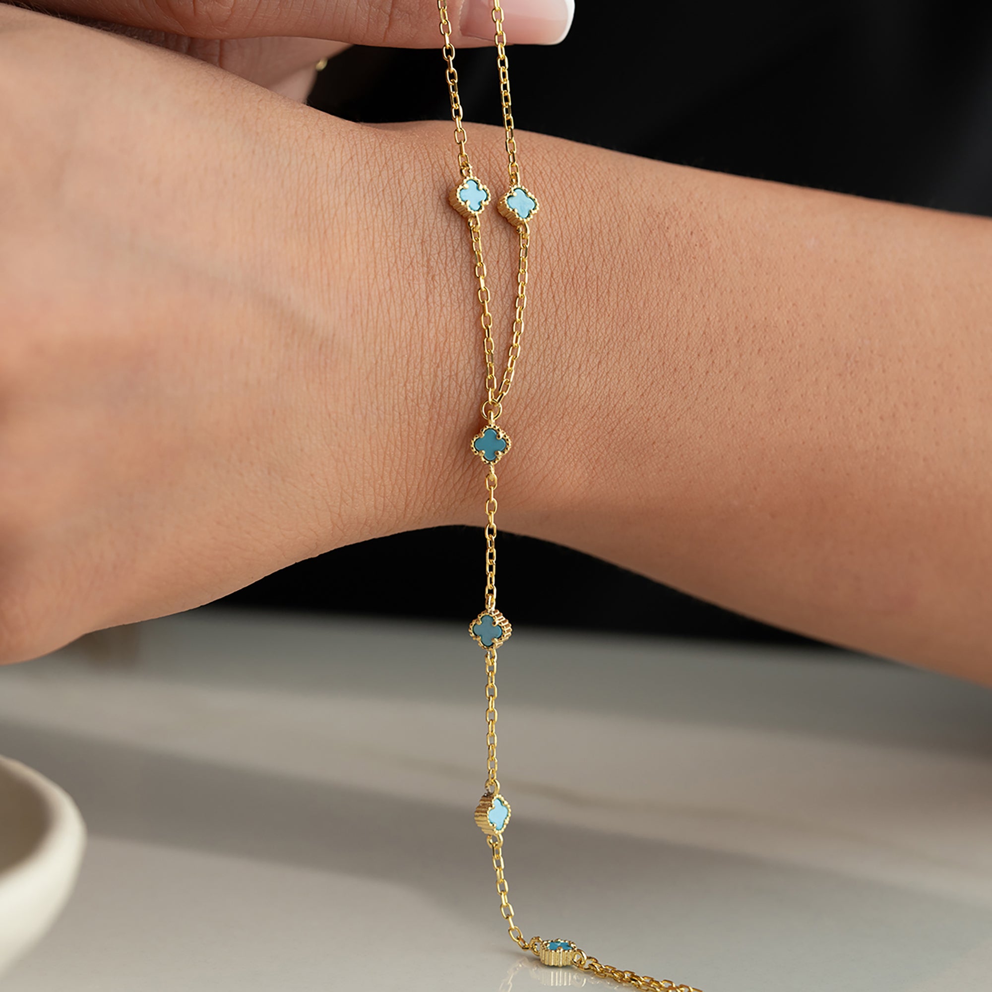 TURKUAZ MİNİ YONCA ŞAHMERAN | 925 GÜMÜŞ