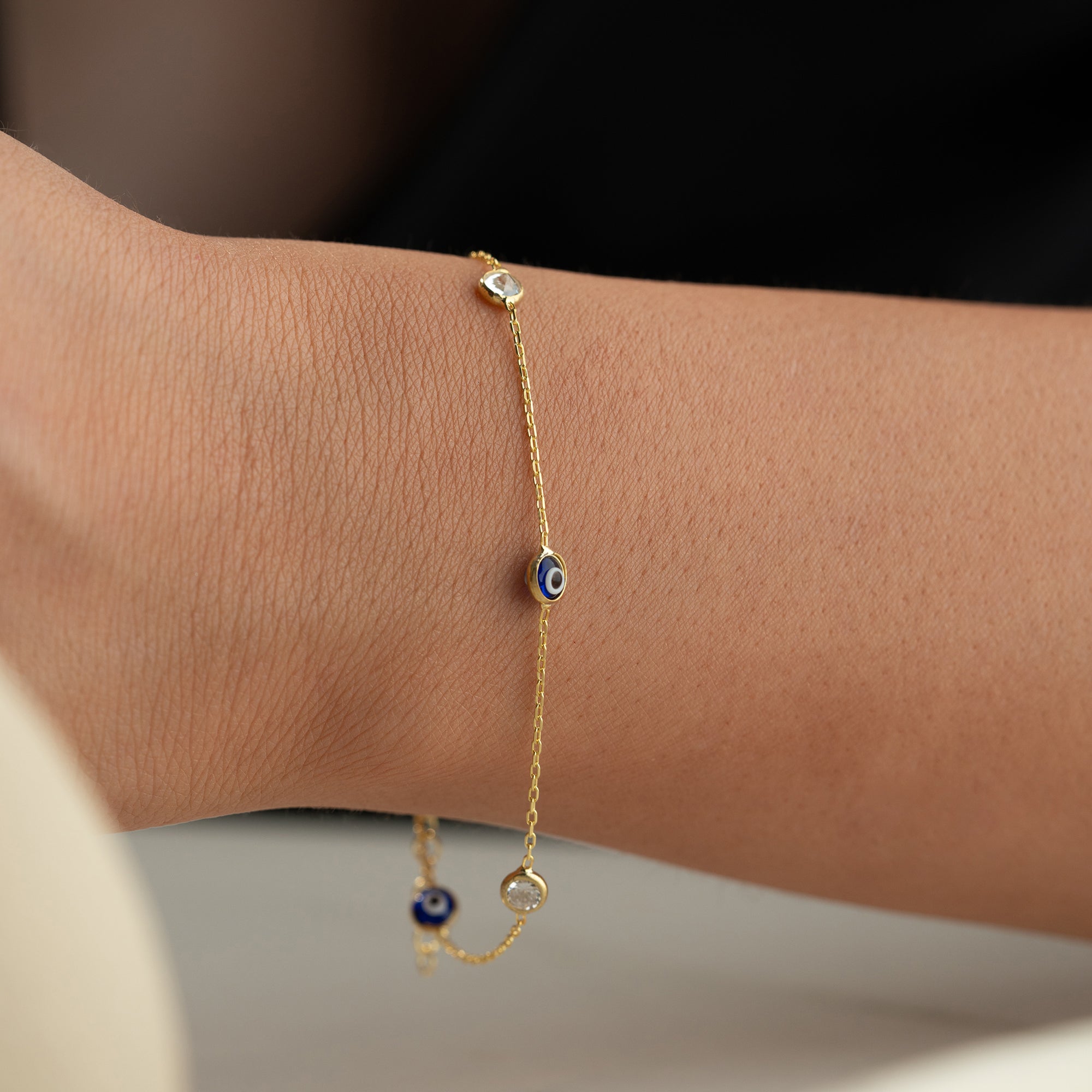 MİNİMAL ÇOKLU NAZAR BİLEKLİK | 925 GÜMÜŞ