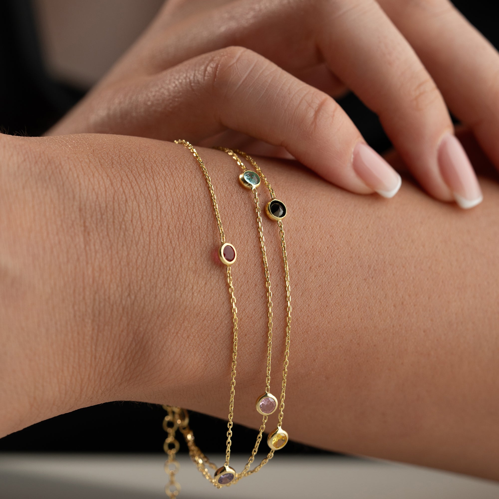 3'LÜ MİX TAŞ BİLEKLİK | 925 GÜMÜŞ