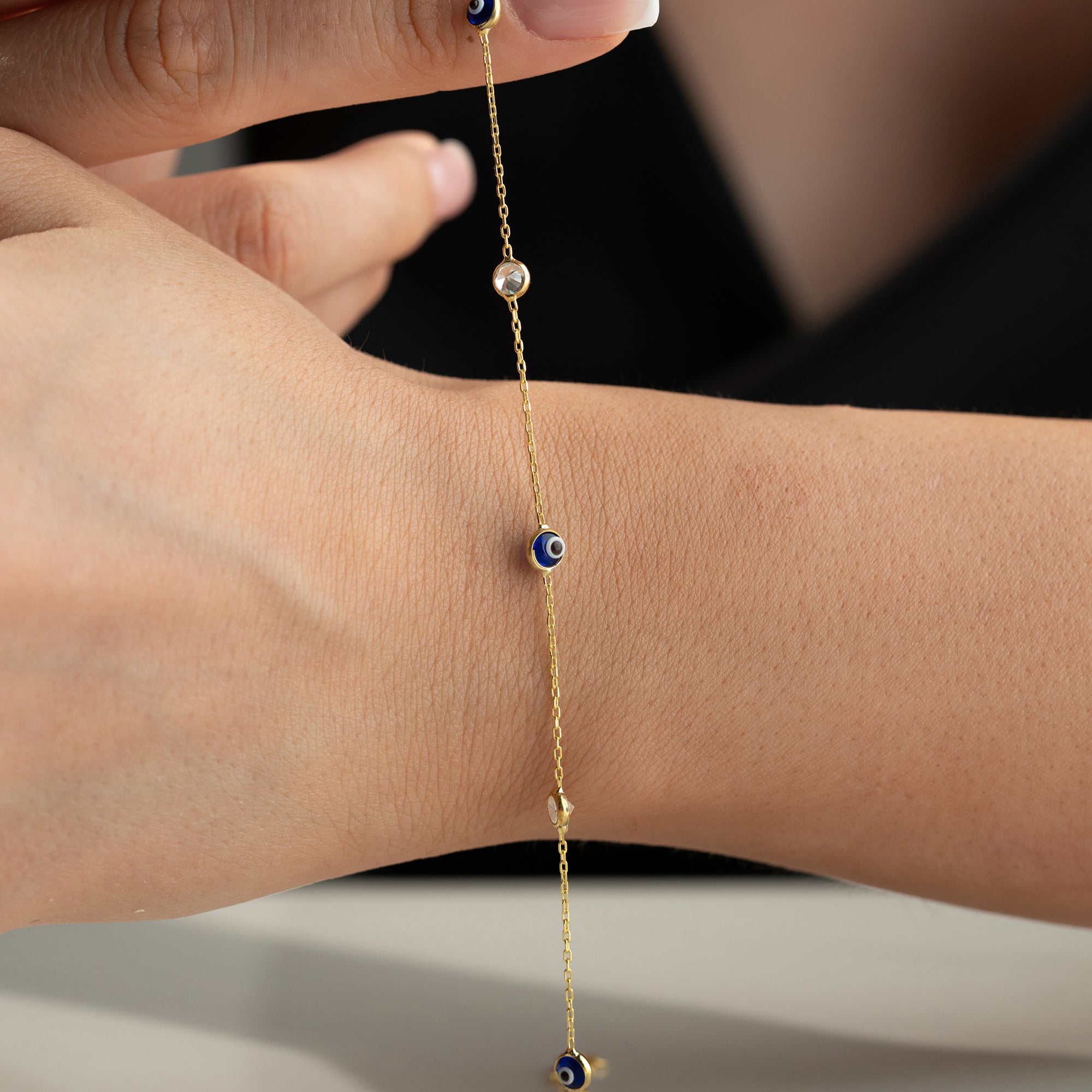 MİNİMAL ÇOKLU NAZAR BİLEKLİK | 925 GÜMÜŞ