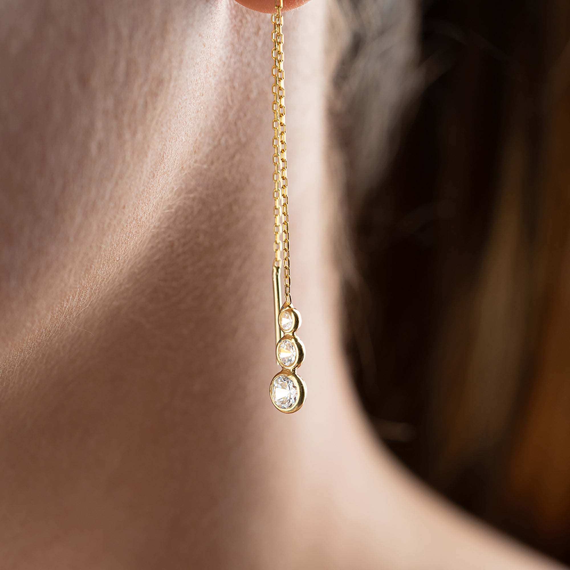 TRİO ZİRKON KÜPE | 925 GÜMÜŞ