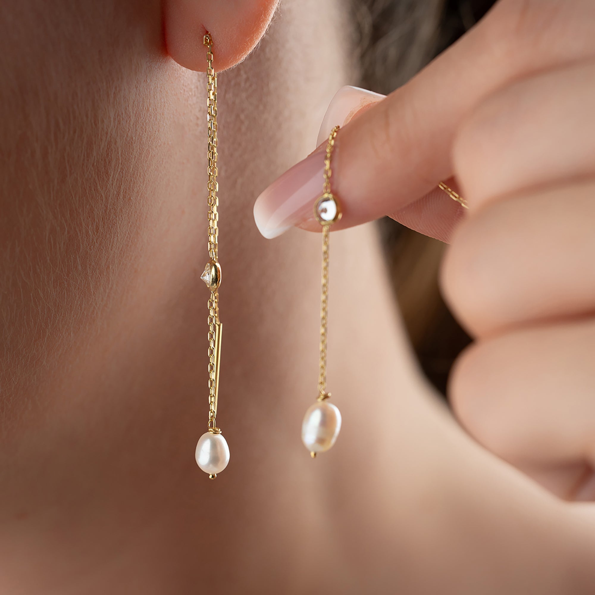 İNCİ ZİRKON KÜPE | 925 GÜMÜŞ