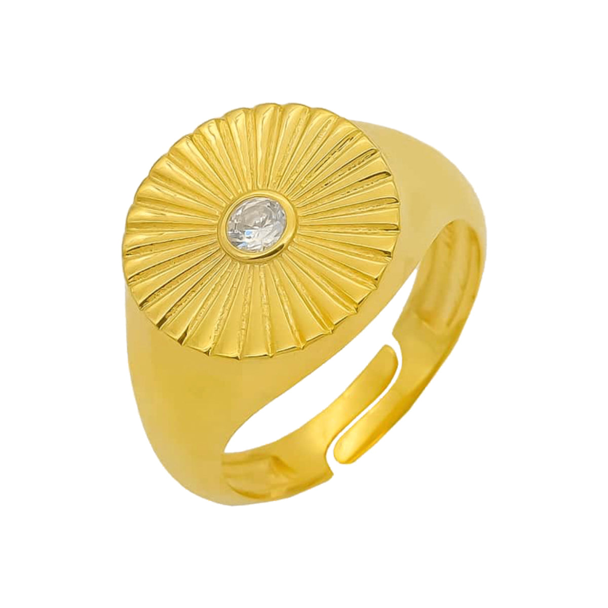Papatya Desenli Tektaş Yüzük | 925 Ayar Gümüş – Jeweliay Jewelry – 1