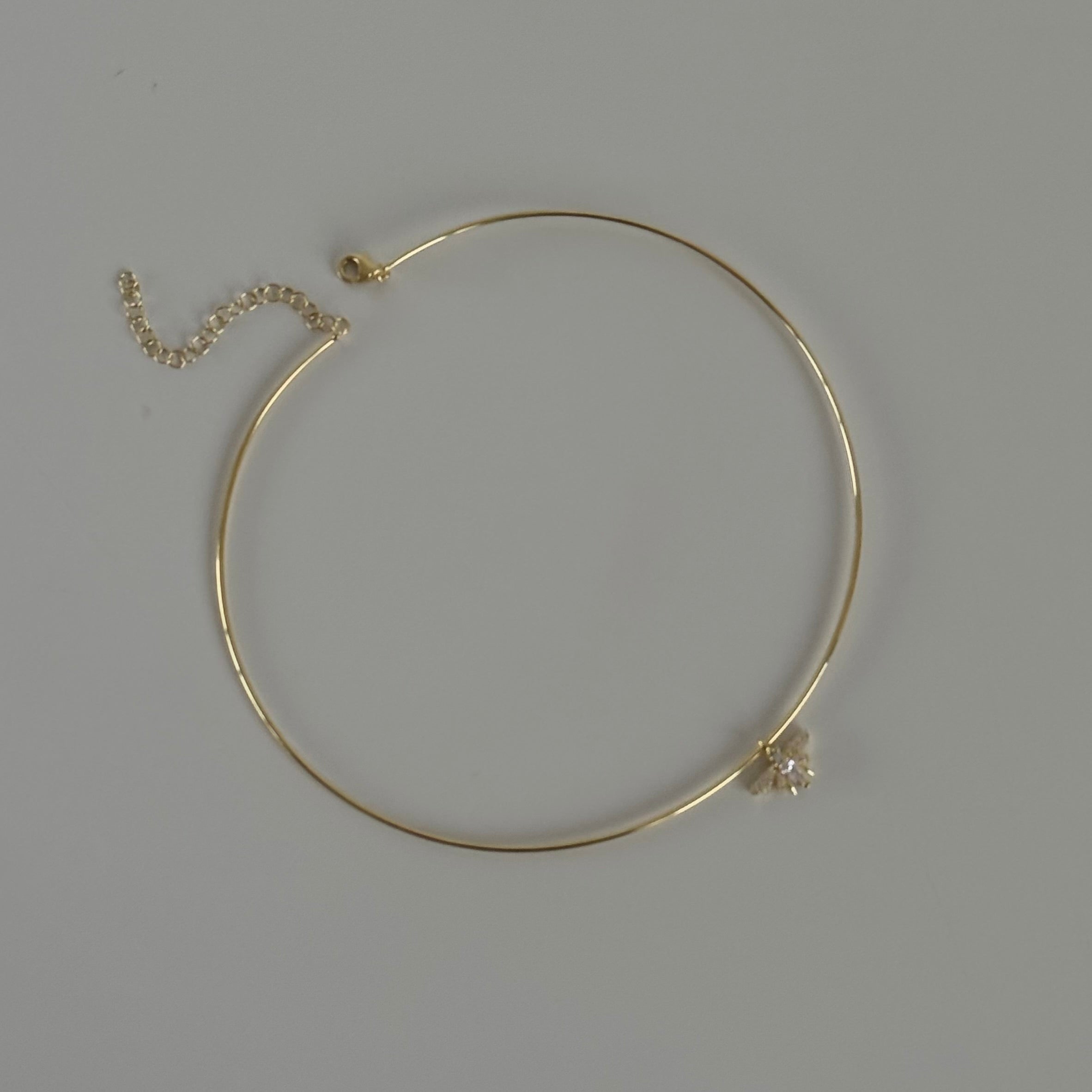 TAŞLI ARI CHOCKER KOLYE| 925 GÜMÜŞ