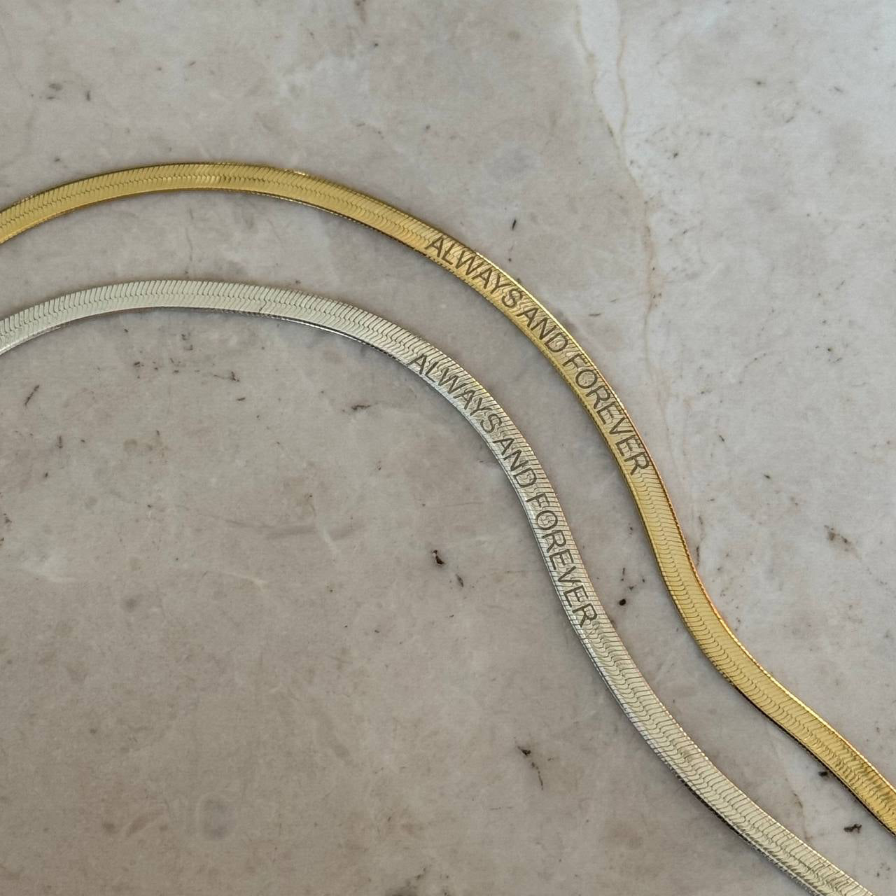 EZME ZİNCİR GRAVÜRLÜ ÇİFT BİLEKLİĞİ | 925 GÜMÜŞ