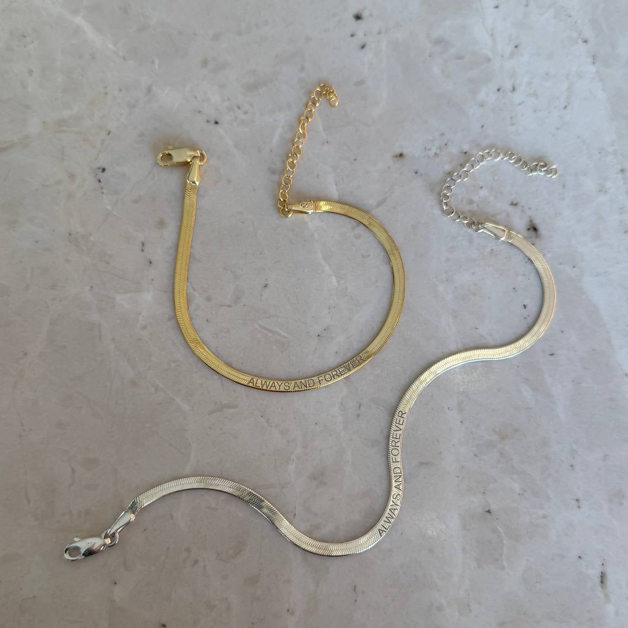 EZME ZİNCİR GRAVÜRLÜ BİLEKLİK | 925 GÜMÜŞ