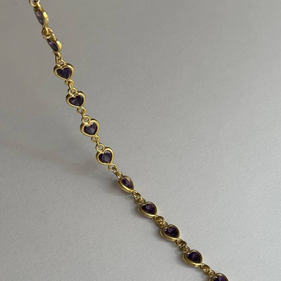 SIRALI KALP BİLEKLİK | 925 GÜMÜŞ