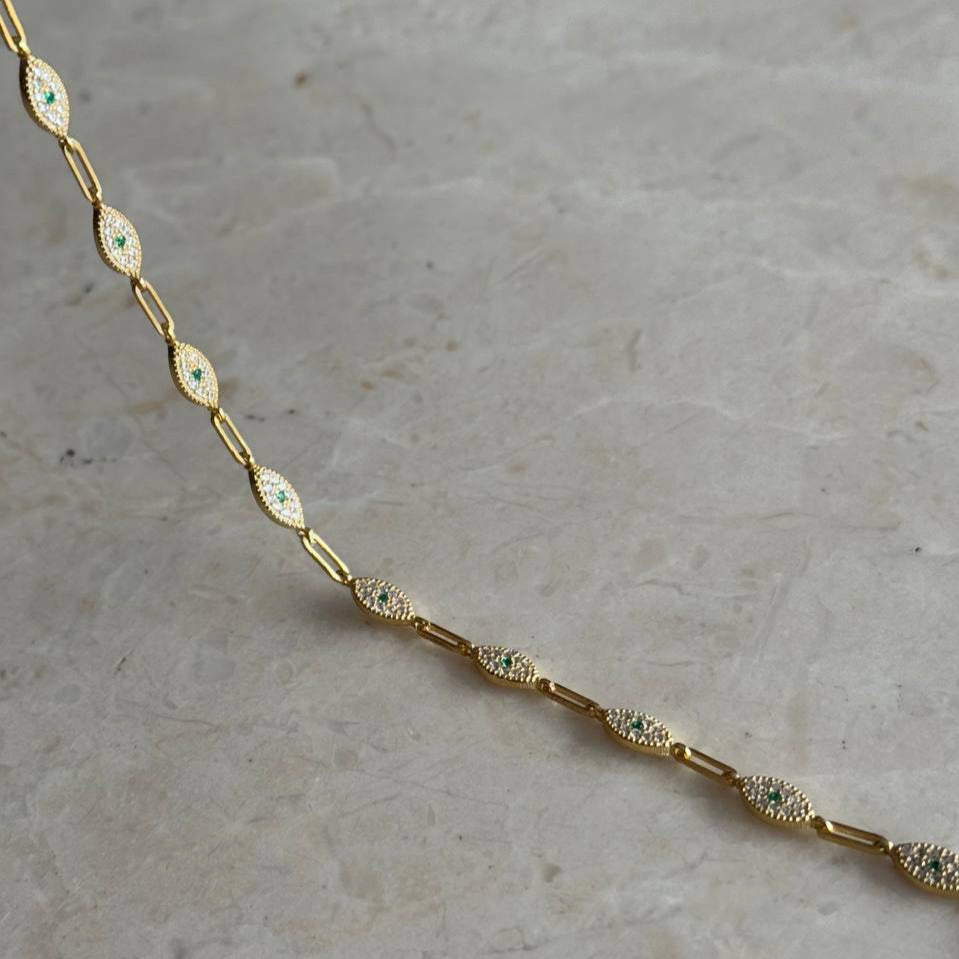 YEŞİL ZİRKON TAŞLI BİLEKLİK | 925 GÜMÜŞ