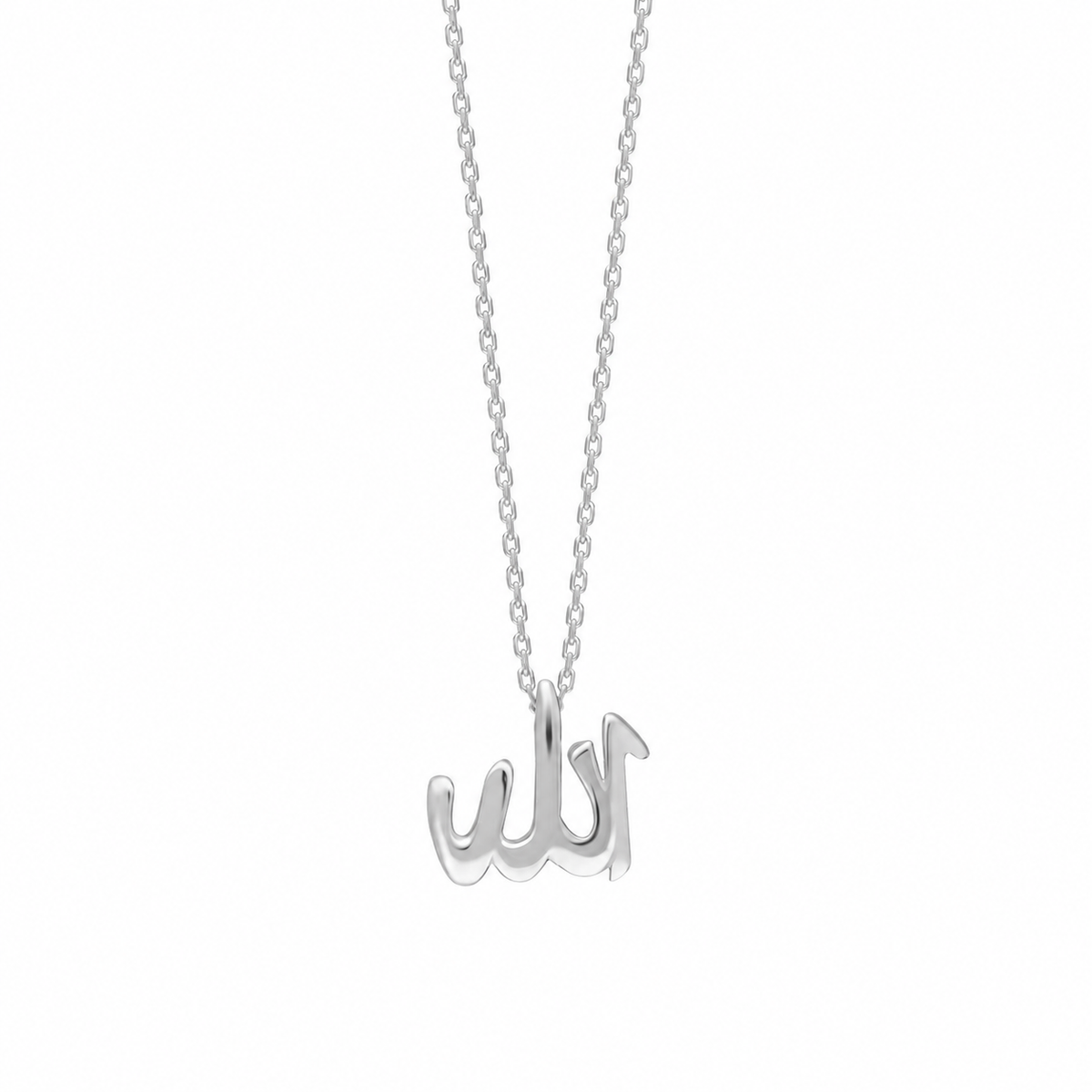 Allah Lafzı Kolye | 925 Ayar Gümüş – Jeweliay Jewelry – 4 – Silver beyaz fon #RENK_silver