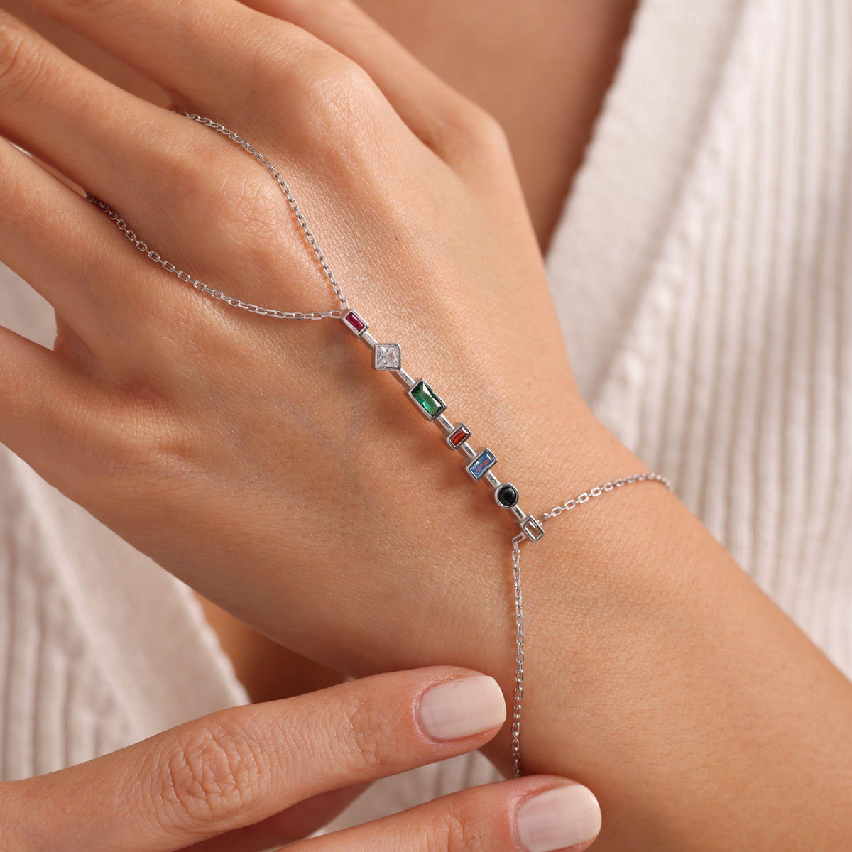 Asimetrik Mix Taşlı Şahmeran | 925 Ayar Gümüş – Jeweliay Jewelry – 6