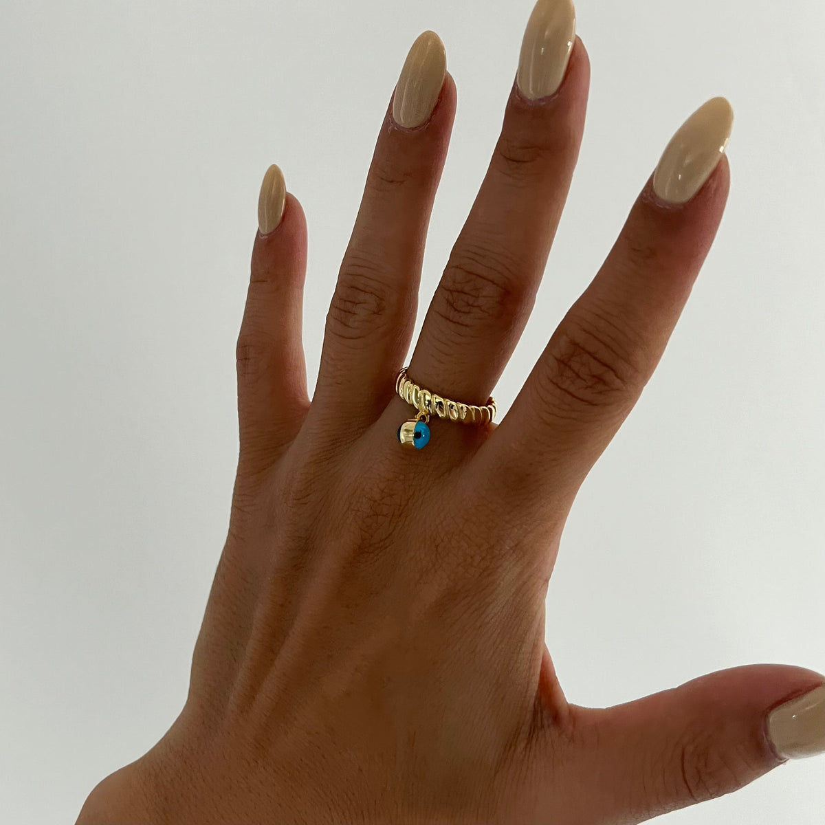 Ayarlanabilir Burma Motifli Göz Nazar Sallantılı Yüzük | 925 Ayar Gümüş – Jeweliay Jewelry – 5