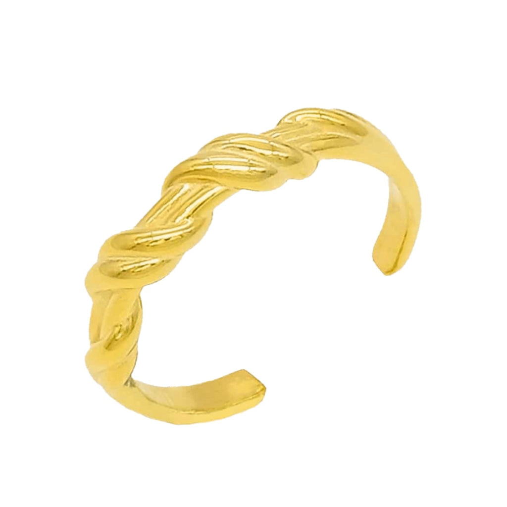 Ayarlanabilir Sarmaşık Desenli Yüzük | 925 Ayar Gümüş – Jeweliay Jewelry – 1 – Gold beyaz fon #RENK_gold