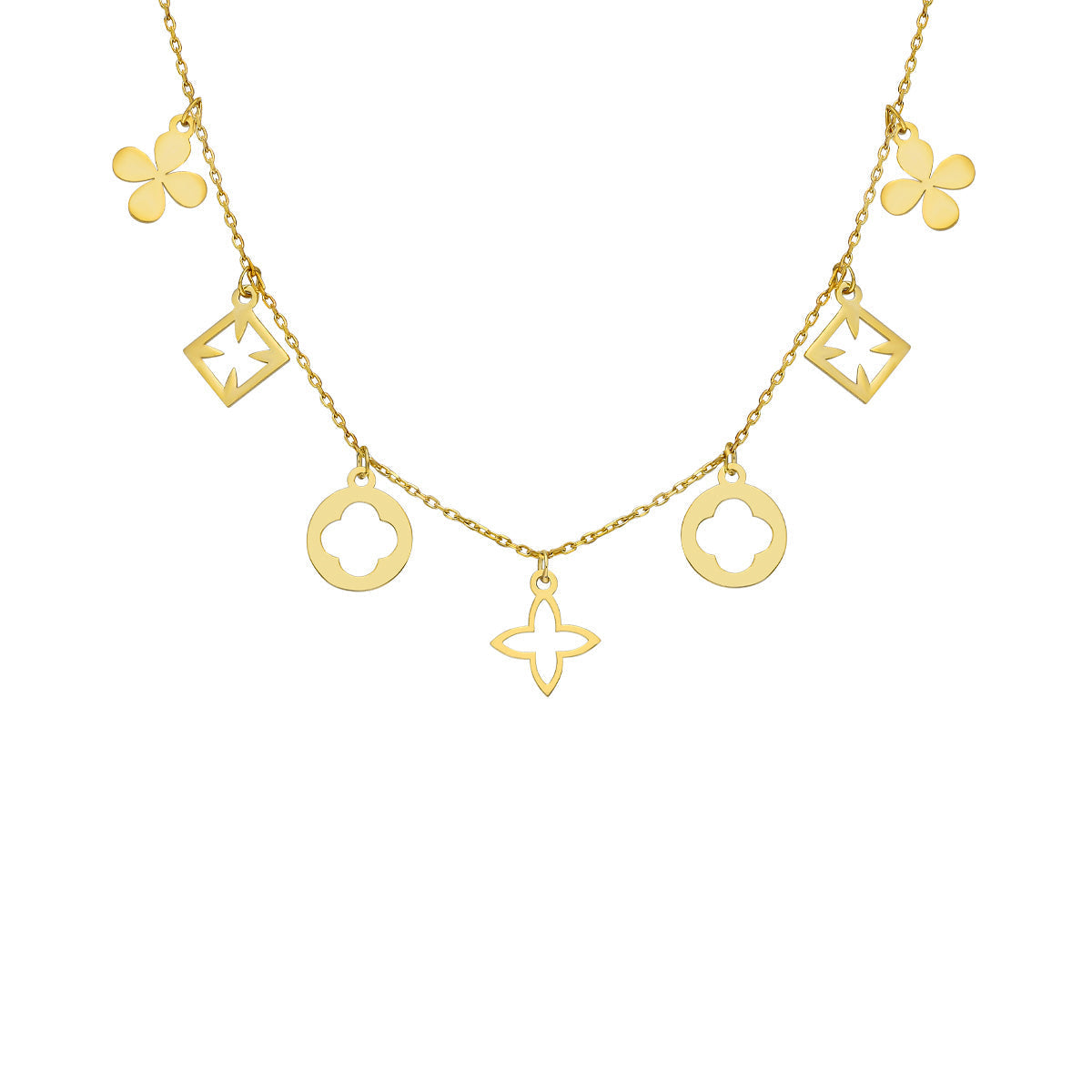 Elenora Charm Kolye | 925 Ayar Gümüş – Jeweliay Jewelry – 1 – Gold beyaz fon #RENK_gold