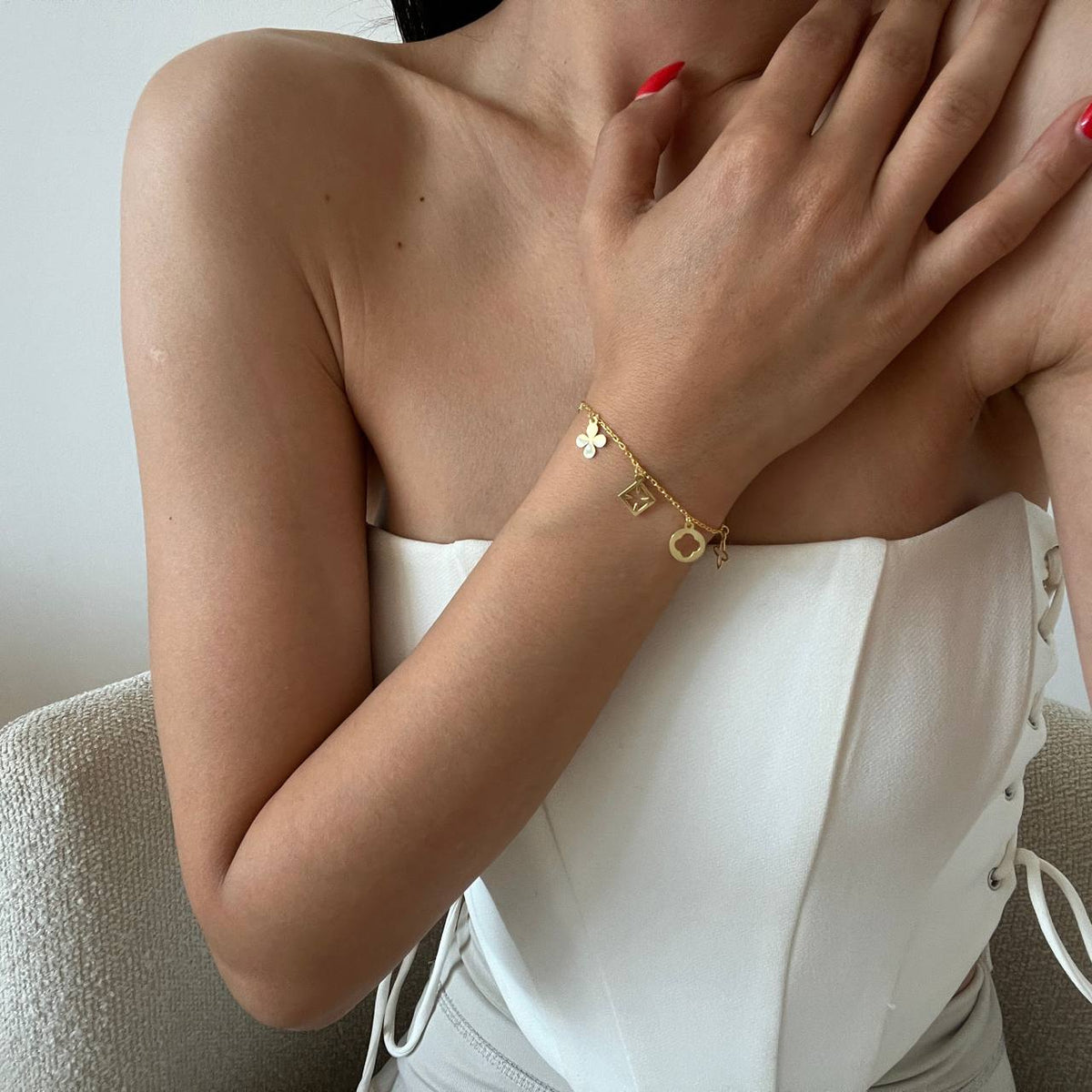 Elenora Charm Sallantılı Bileklik | 925 Ayar Gümüş – Jeweliay Jewelry – 5