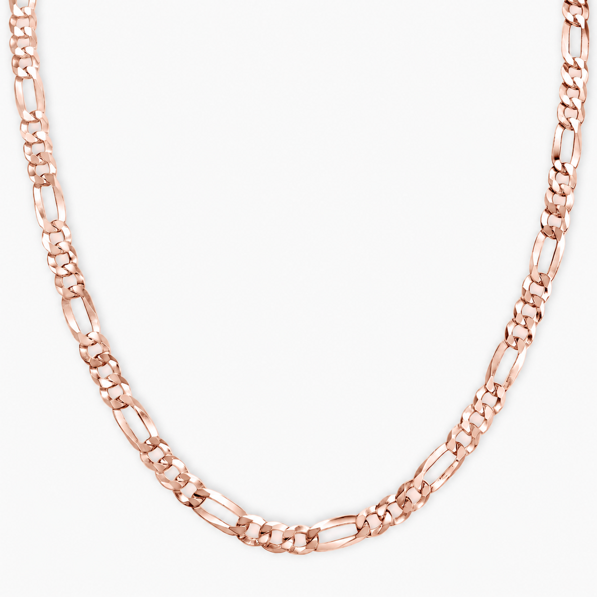 Figaro Zincir Erkek Kolye | 925 Ayar Gümüş – Jeweliay Jewelry – 3 – Rose beyaz fon #RENK_rose